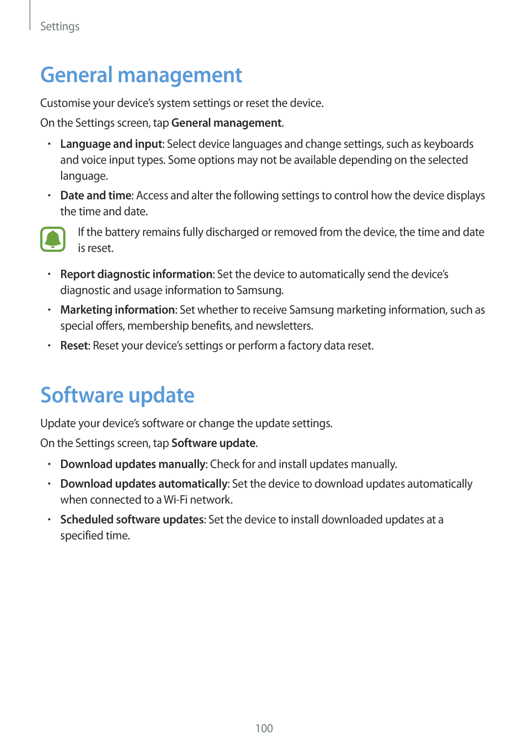 Samsung SM-T585NZKASEE, SM-T585NZKEDBT, SM-T585NZKADBT, SM-T585NZWEDBT, SM-T585NZWADBT General management, Software update 