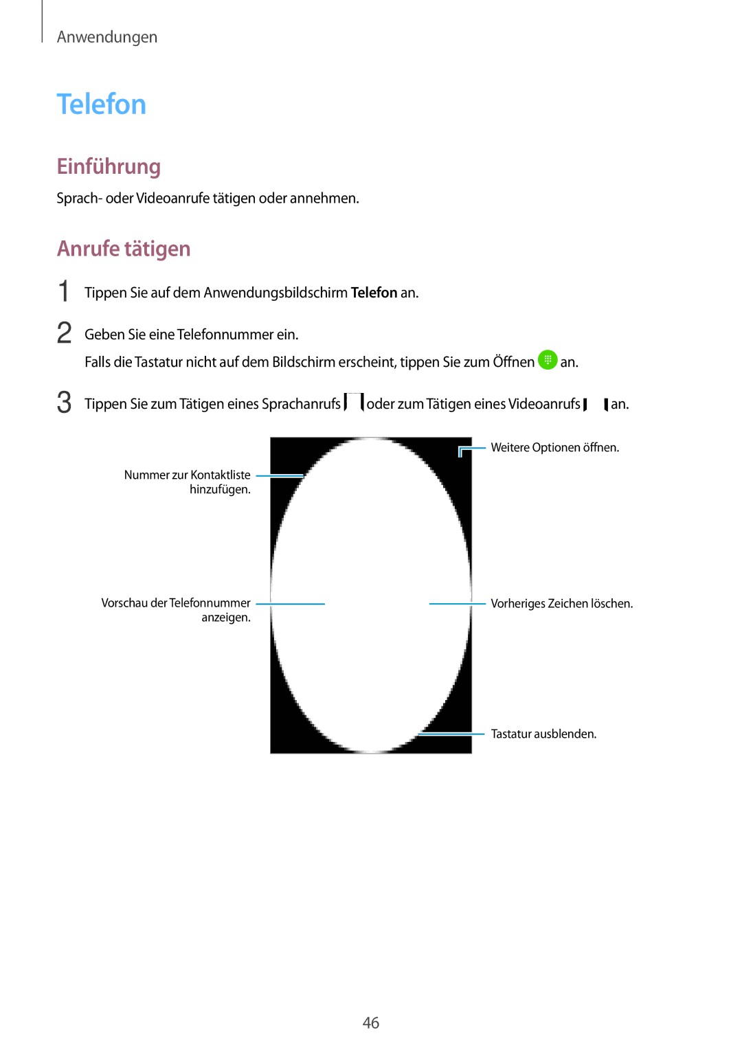 Samsung SM-T585NZWEDBT, SM-T585NZKEDBT, SM-T585NZKADBT, SM-T585NZWADBT manual Telefon, Anrufe tätigen 