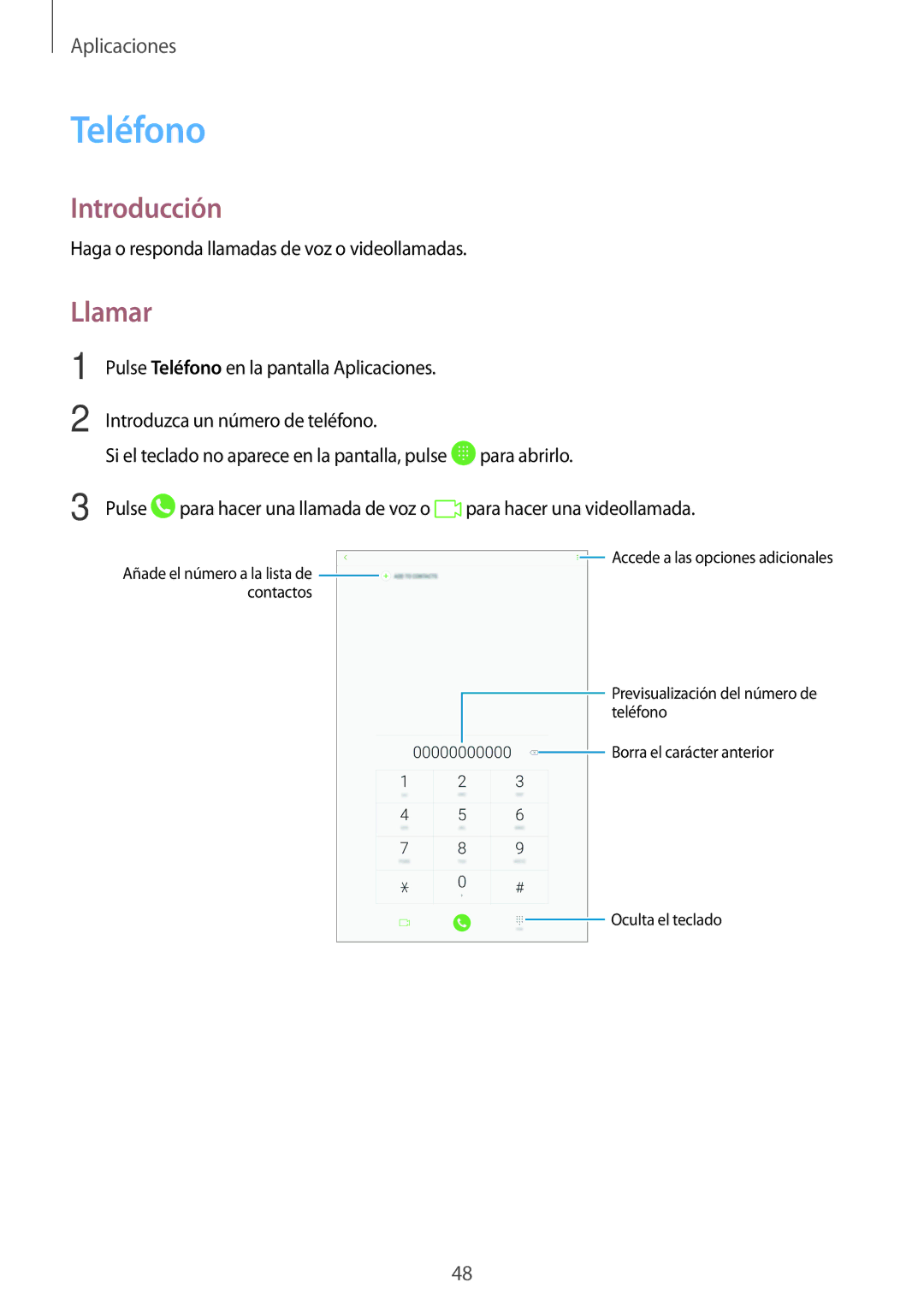 Samsung SM-T585NZWAPHE, SM-T585NZKAPHE, SM-T585NZWEPHE, SM-T585NZKEPHE manual Teléfono, Llamar 