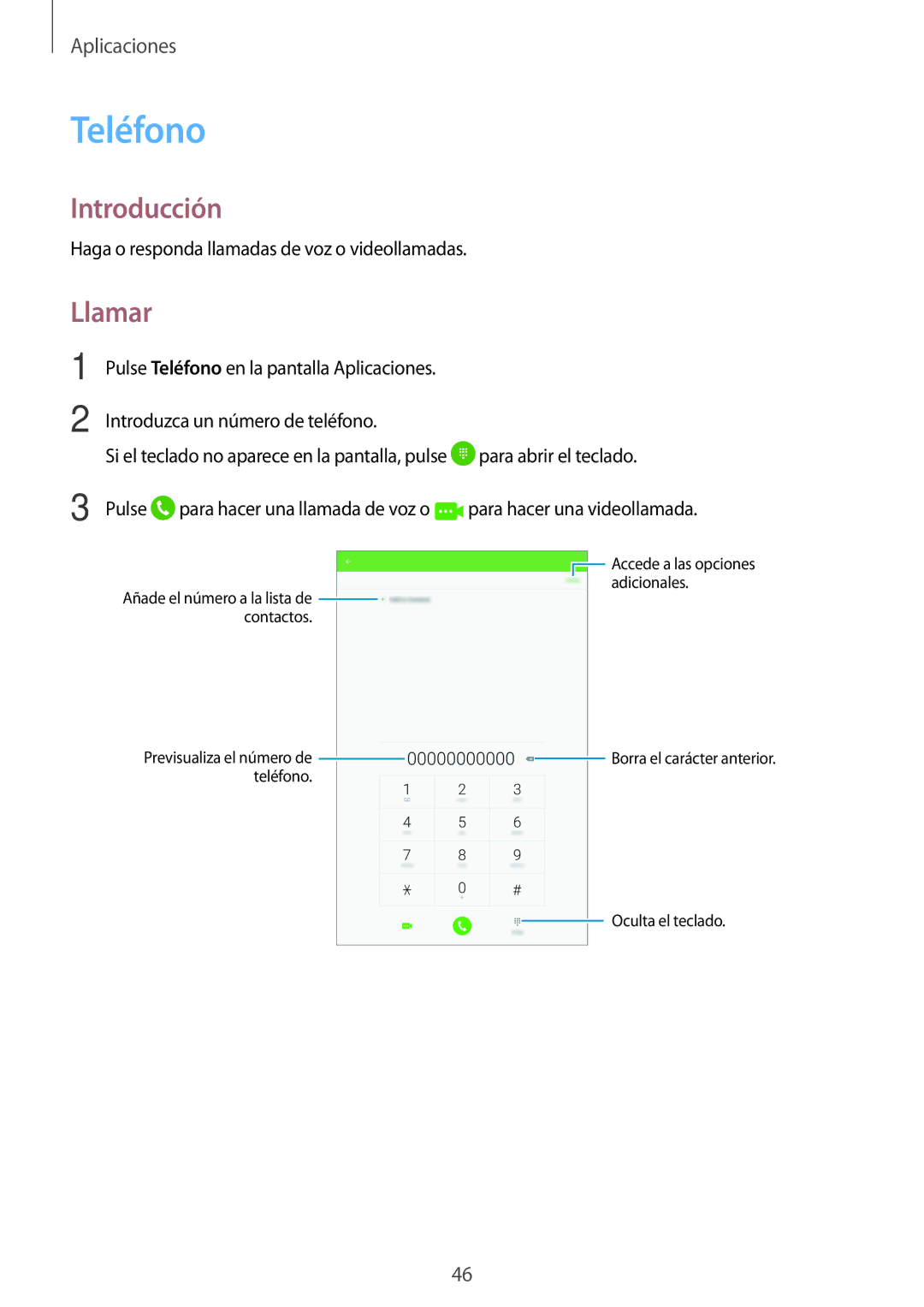 Samsung SM-T585NZWEPHE, SM-T585NZWAPHE, SM-T585NZKAPHE, SM-T585NZKEPHE manual Teléfono, Llamar 