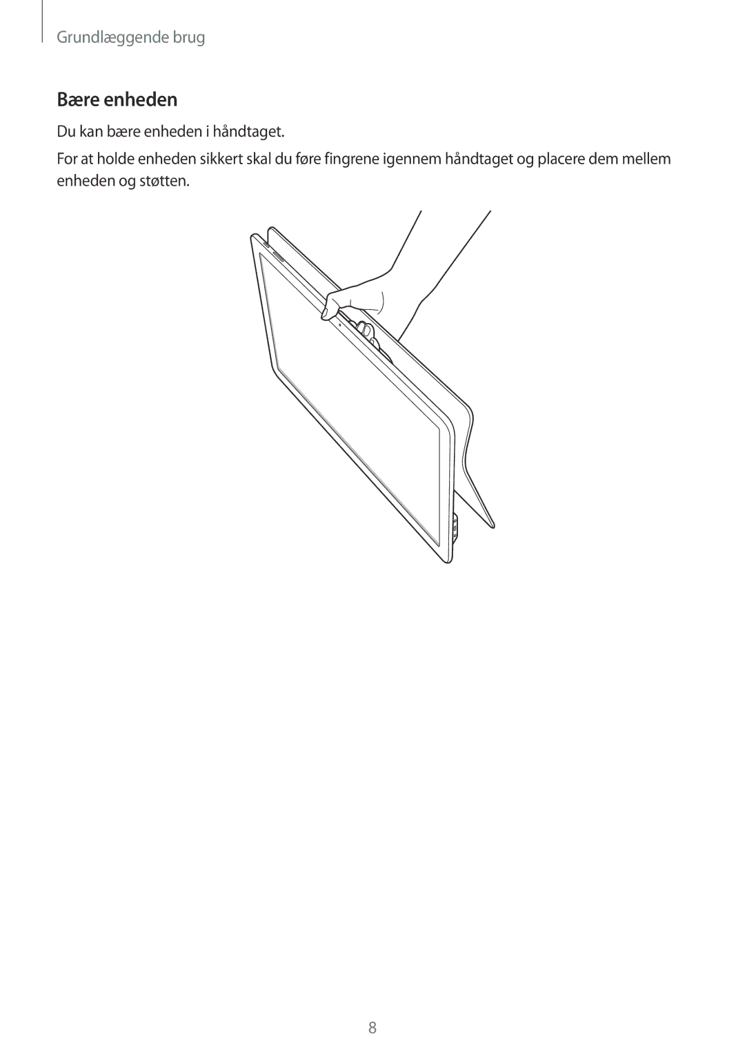 Samsung SM-T670NZKANEE manual Bære enheden 