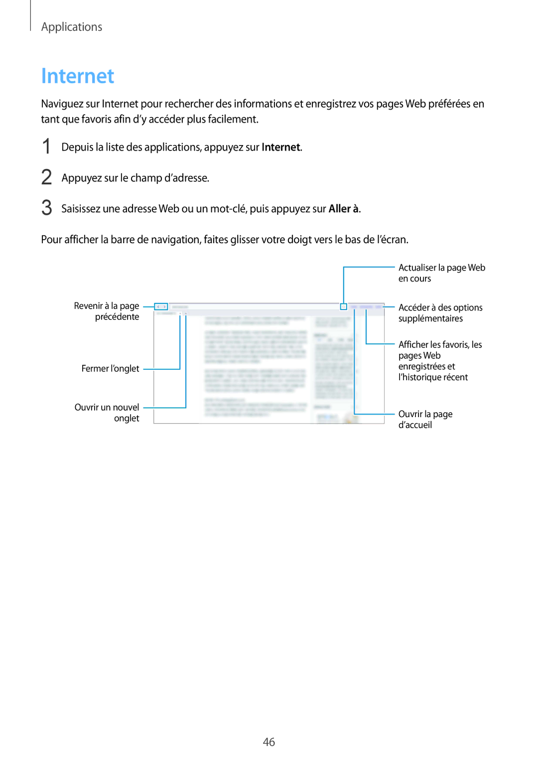 Samsung SM-T670NZKAXEF manual Internet 