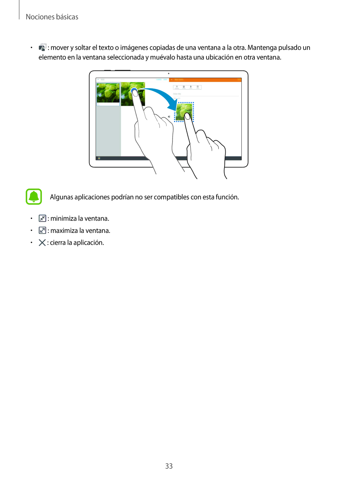 Samsung SM-T670NZWAPHE manual Nociones básicas 