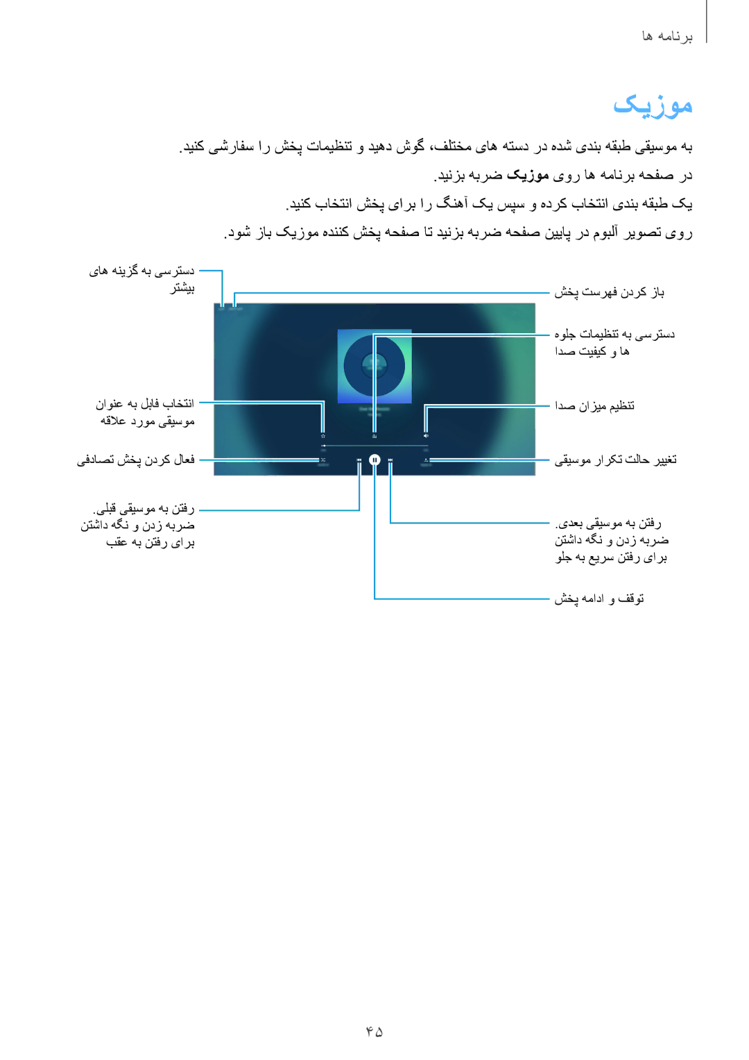 Samsung SM-T677NZWAKSA, SM-T677NZKAKSA manual کیزوم 