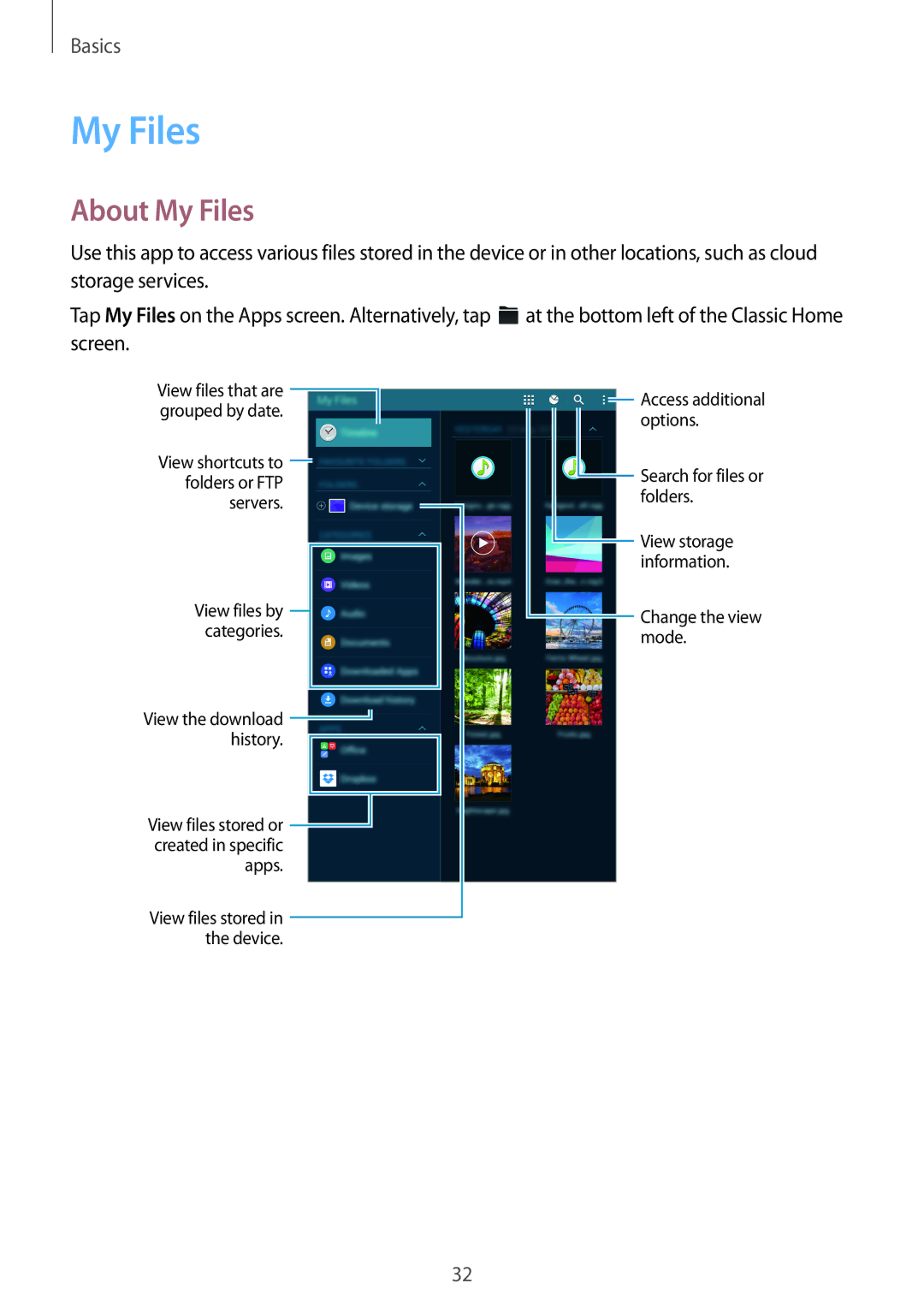 Samsung SM-T700 user manual About My Files 