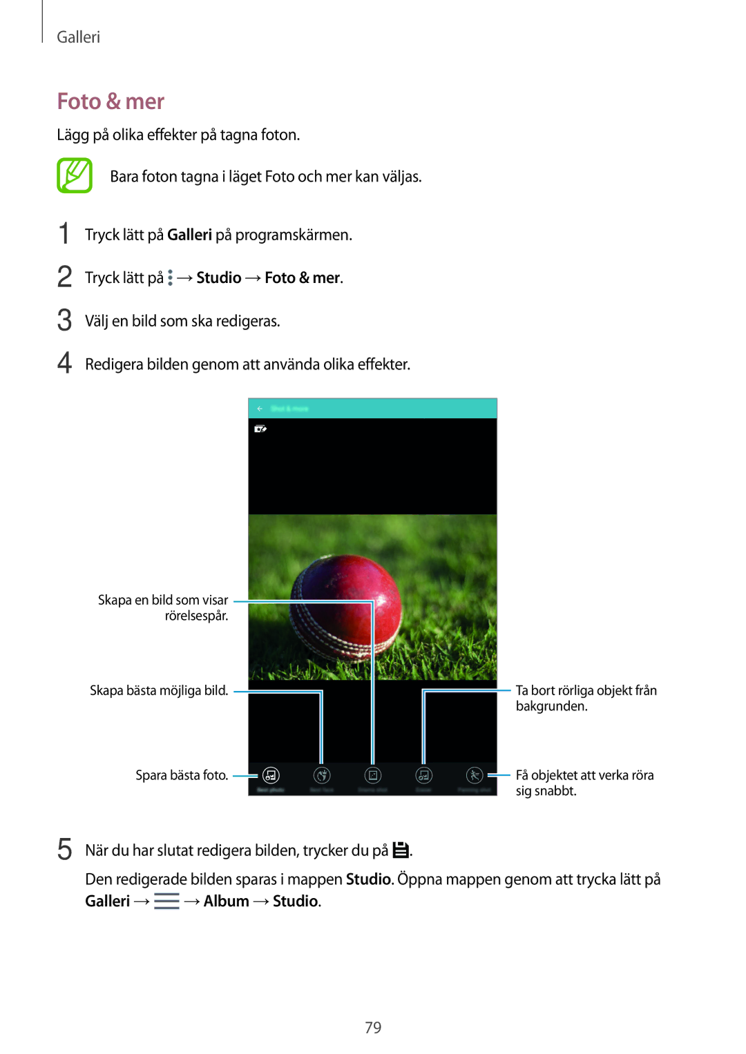 Samsung SM-T700NHAANEE, SM-T700NTSANEE, SM-T700NZWANEE, SM-T700NLSANEE manual Foto & mer 