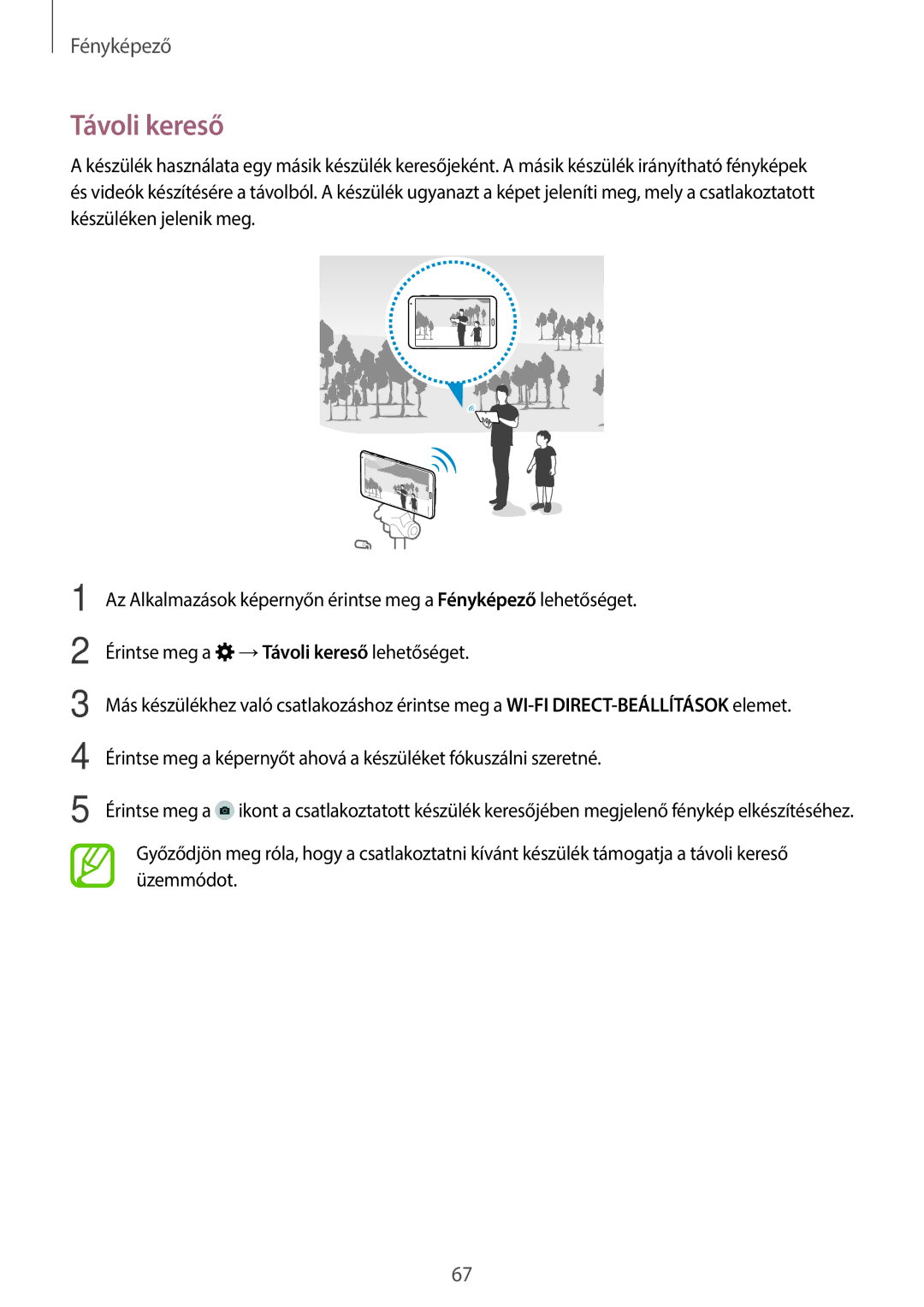 Samsung SM-T700NTSAXEH manual Távoli kereső 