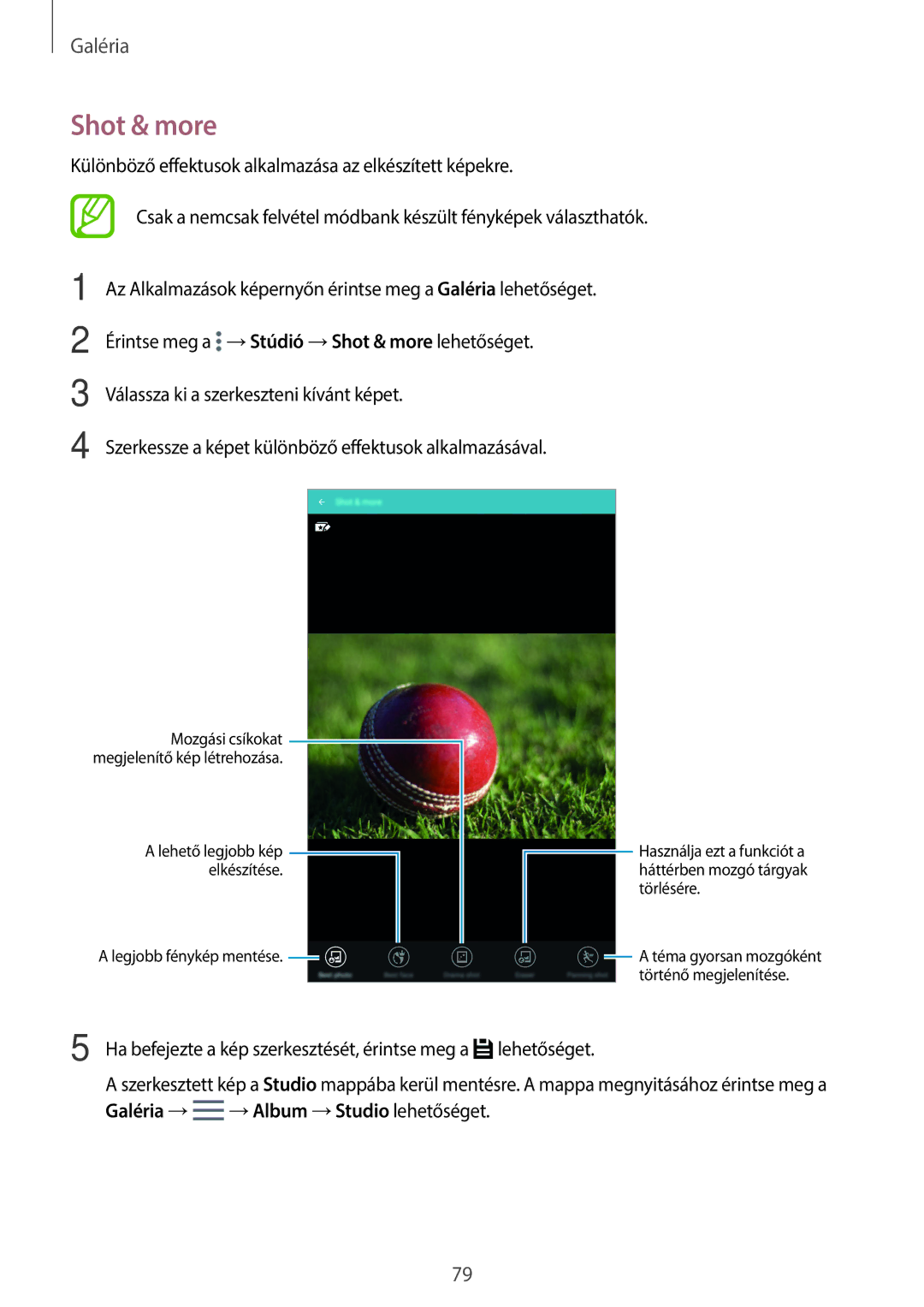 Samsung SM-T700NTSAXEH manual Legjobb fénykép mentése 