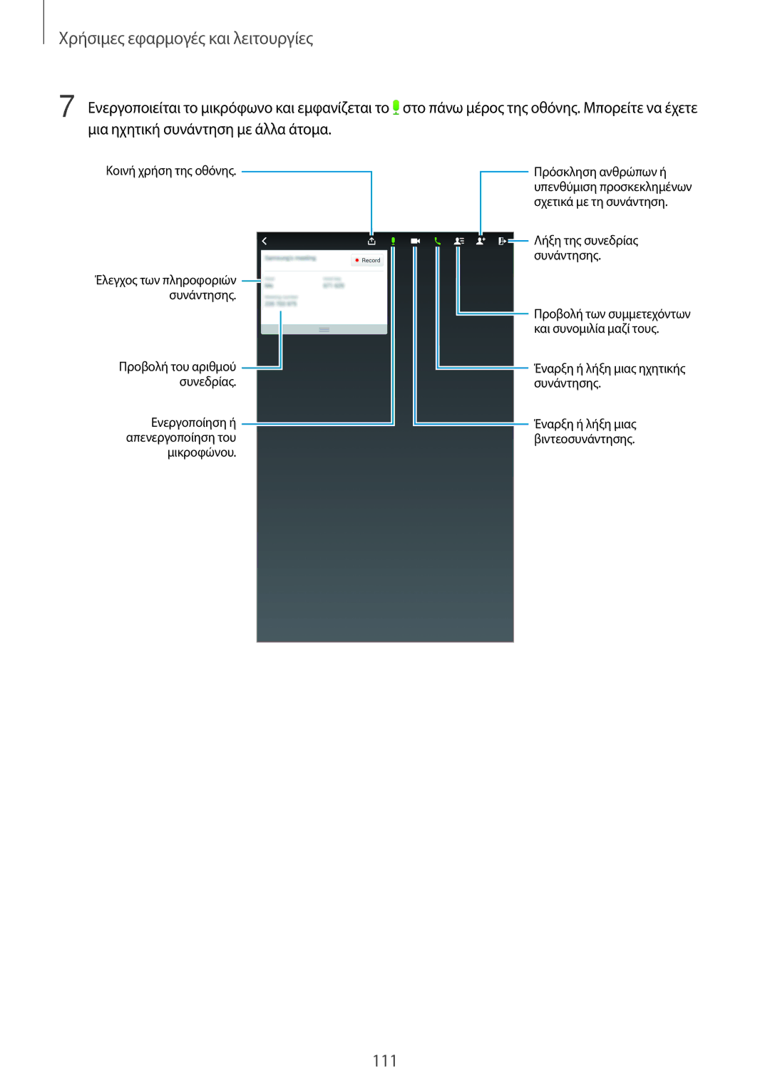 Samsung SM-T700NTSAEUR, SM-T700NZWAEUR manual 111 