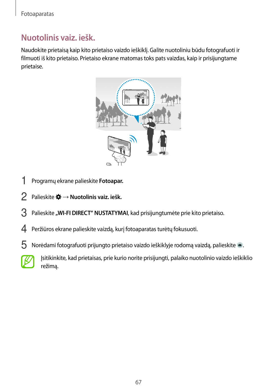 Samsung SM-T700NTSASEB, SM-T700NZWASEB manual Palieskite →Nuotolinis vaiz. iešk 