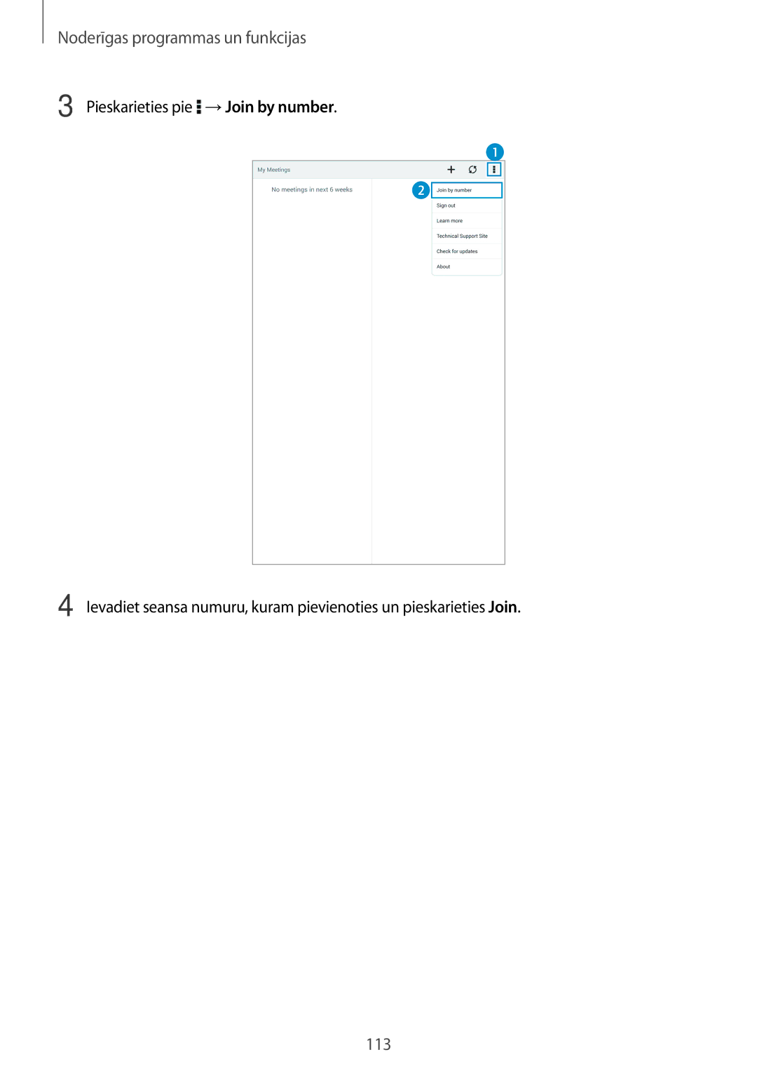 Samsung SM-T700NTSASEB, SM-T700NZWASEB manual 113 