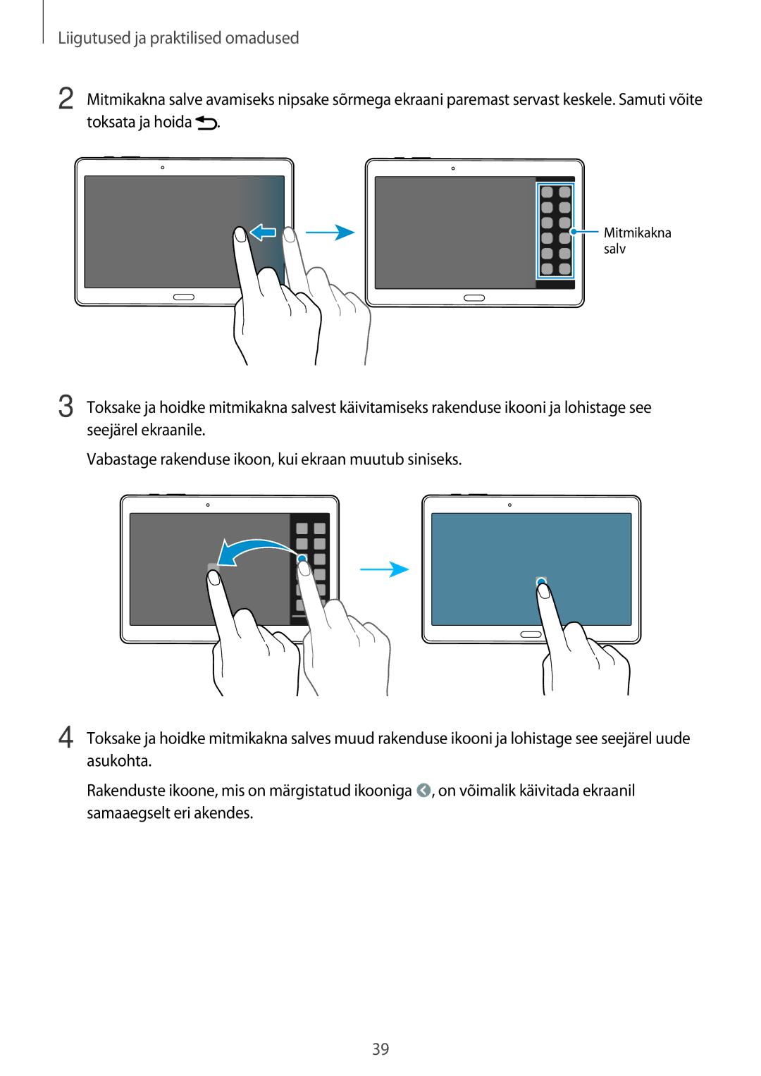 Samsung SM-T800NHAASEB, SM-T700NZWASEB, SM-T800NTSASEB, SM-T800NZWASEB, SM-T700NTSASEB manual Salv 