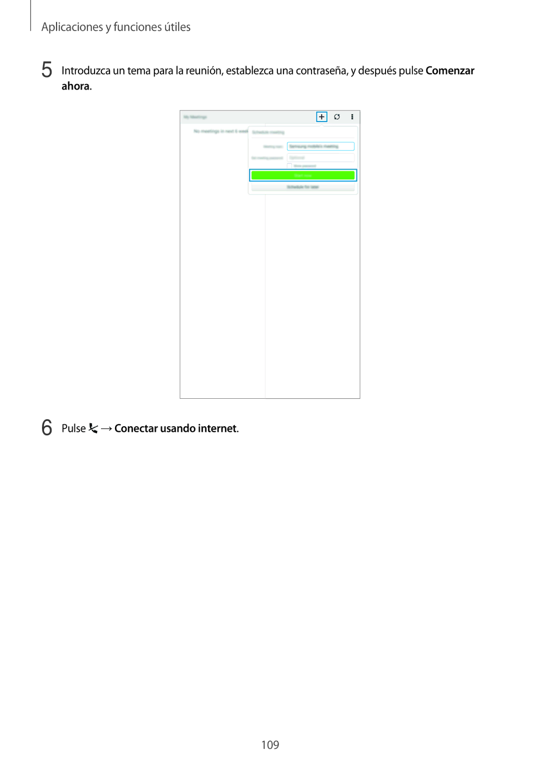 Samsung SM-T700NTSATGY, SM-T700NZWAXEO, SM-T700NZWADBT, SM-T700NZWATPH, SM-T700NTSATPH manual Pulse → Conectar usando internet 