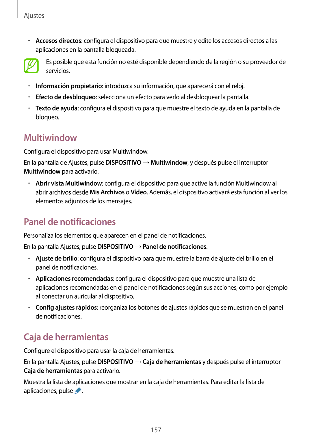 Samsung SM-T700NTSATGY, SM-T700NZWAXEO, SM-T700NZWADBT manual Multiwindow, Panel de notificaciones, Caja de herramientas 