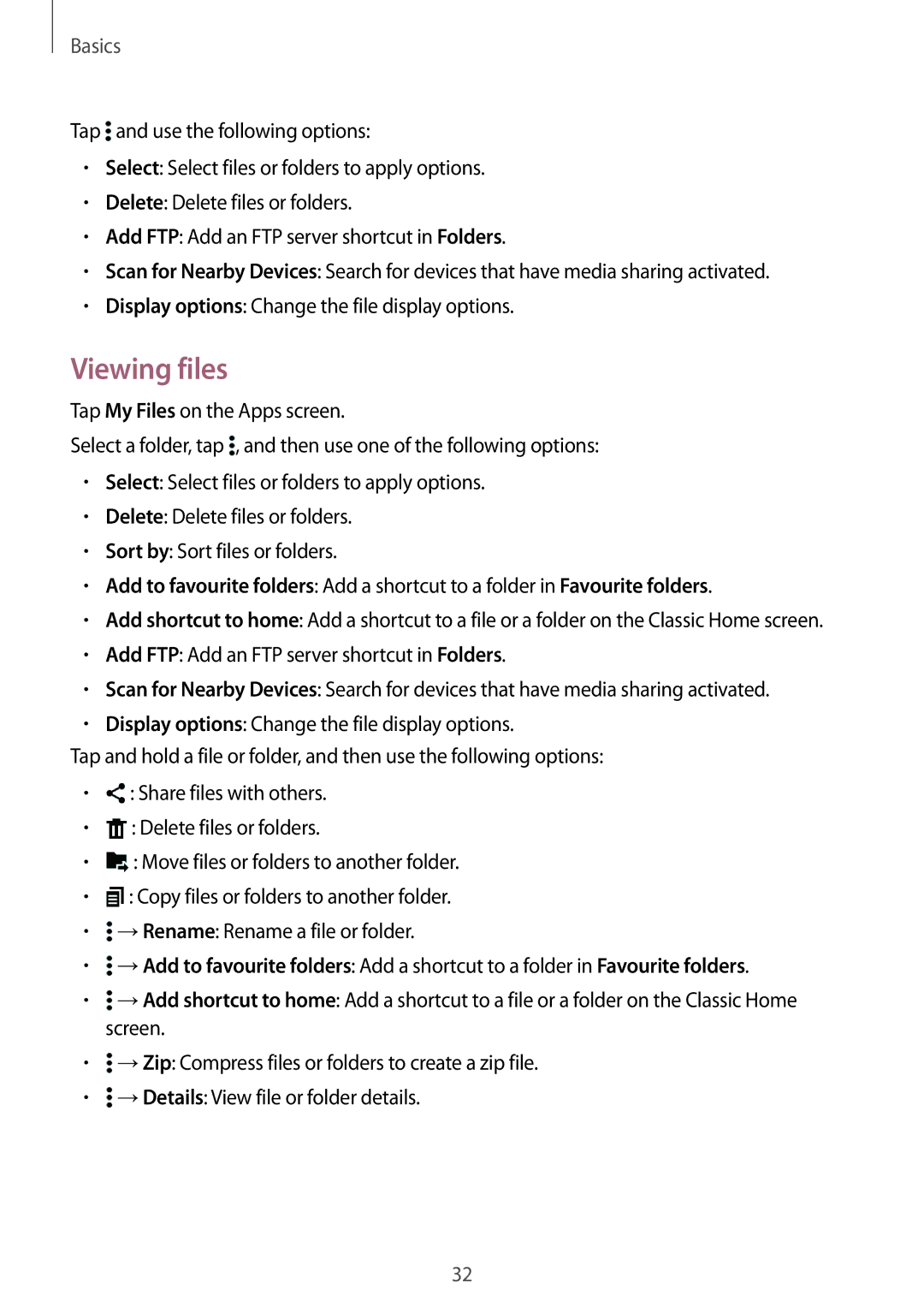 Samsung SM-T700NTSAXEZ, SM-T700NZWAXEO, SM-T700NZWASEB, SM-T700NZWADBT, SM-T700NTSADBT, SM-T700NZWATPH manual Viewing files 