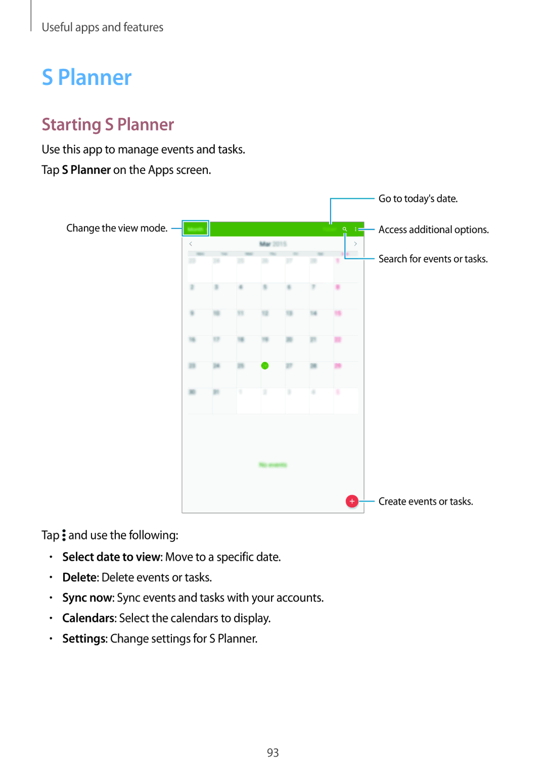 Samsung SM-T700NZWASEB, SM-T700NZWAXEO, SM-T700NZWADBT, SM-T700NTSADBT, SM-T700NZWATPH, SM-T700NZWAEUR Starting S Planner 