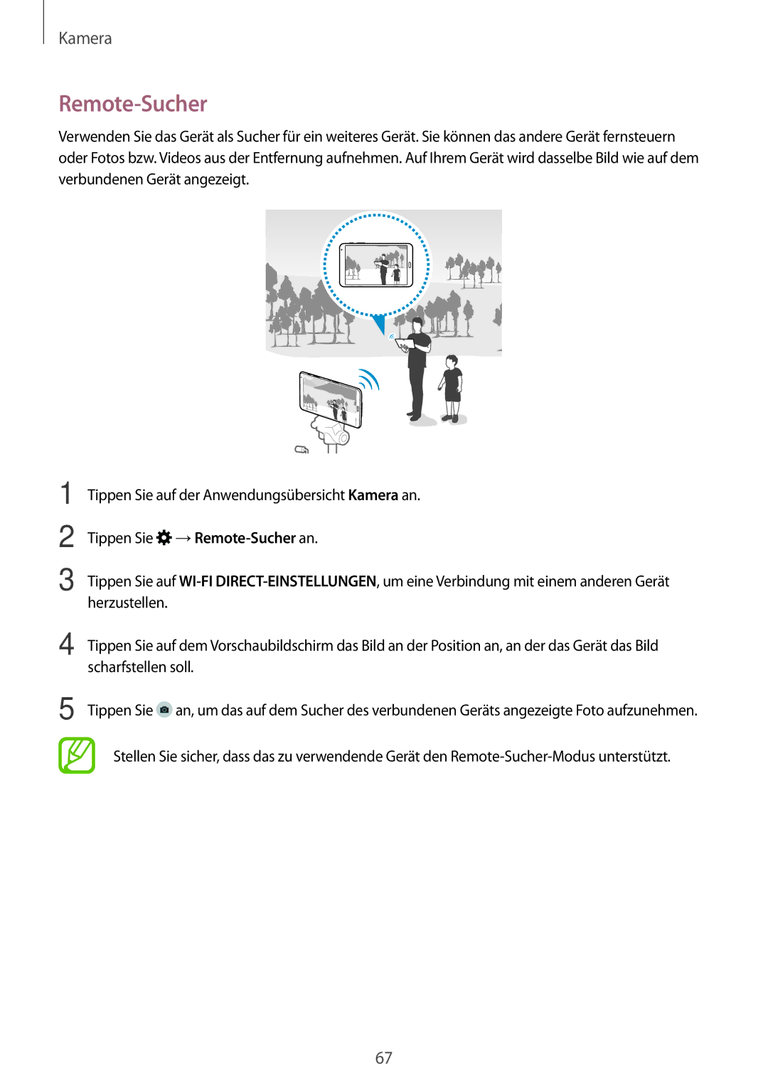 Samsung SM-T700NZWATUR, SM-T700NZWAXEO, SM-T700NZWASEB, SM-T700NZWADBT, SM-T700NTSADBT, SM-T700NZWATPH manual Remote-Sucher 