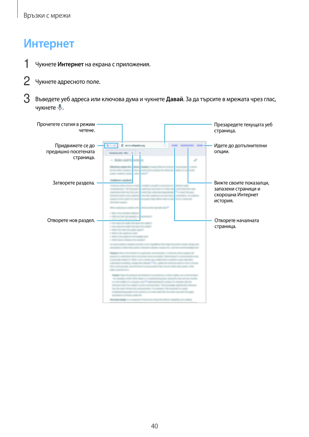 Samsung SM-T705NTSABGL, SM-T705NZWABGL manual Интернет 