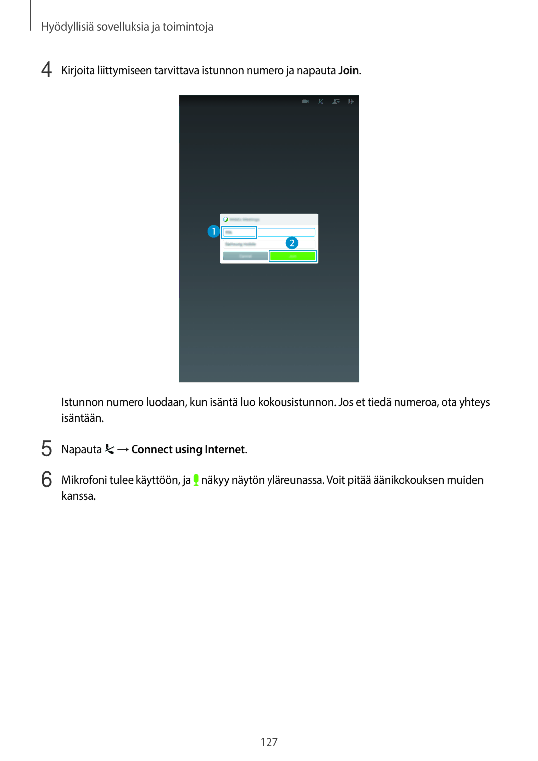 Samsung SM-T705NZWANEE, SM-T705NTSANEE, SM-T705NLSANEE, SM-T705NHAANEE manual 127 