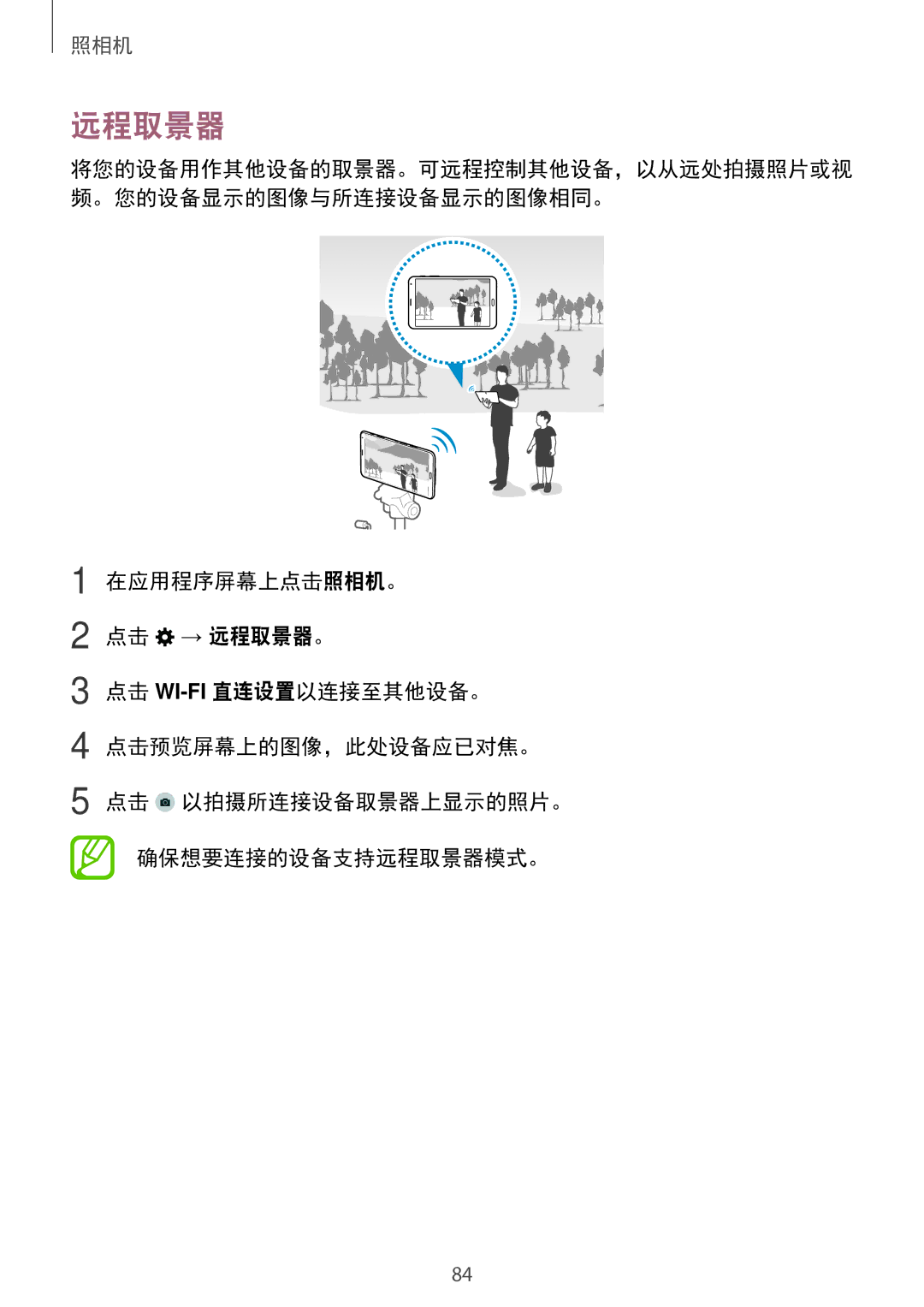 Samsung SM-T705NTSAXXV, SM-T705NZWAXXV manual 远程取景器 