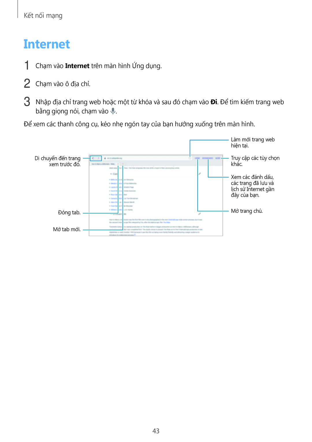 Samsung SM-T805NZWAXXV, SM-T705NTSAXXV, SM-T805NTSAXXV, SM-T705NZWAXXV manual Internet 