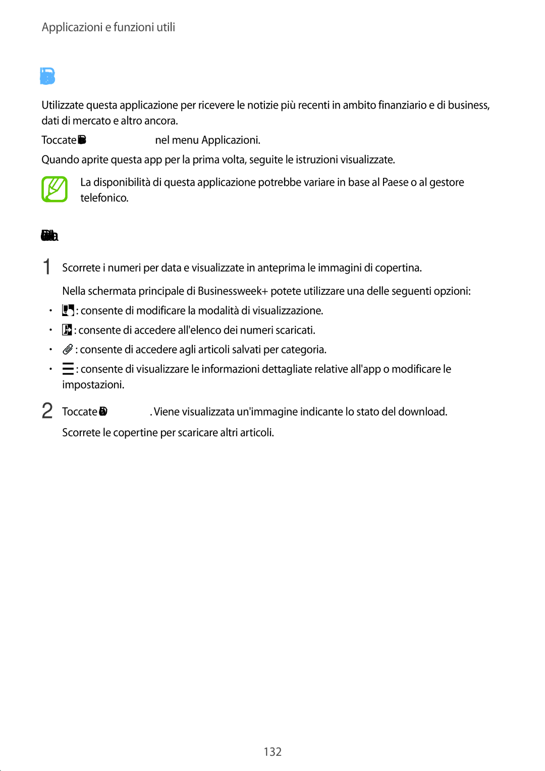 Samsung SM-T705NZWAAUT, SM-T705NZWAXEO, SM-T705NTSAITV, SM-T705NTSAXEO, SM-T705NZWAITV Businessweek+, Download di un articolo 