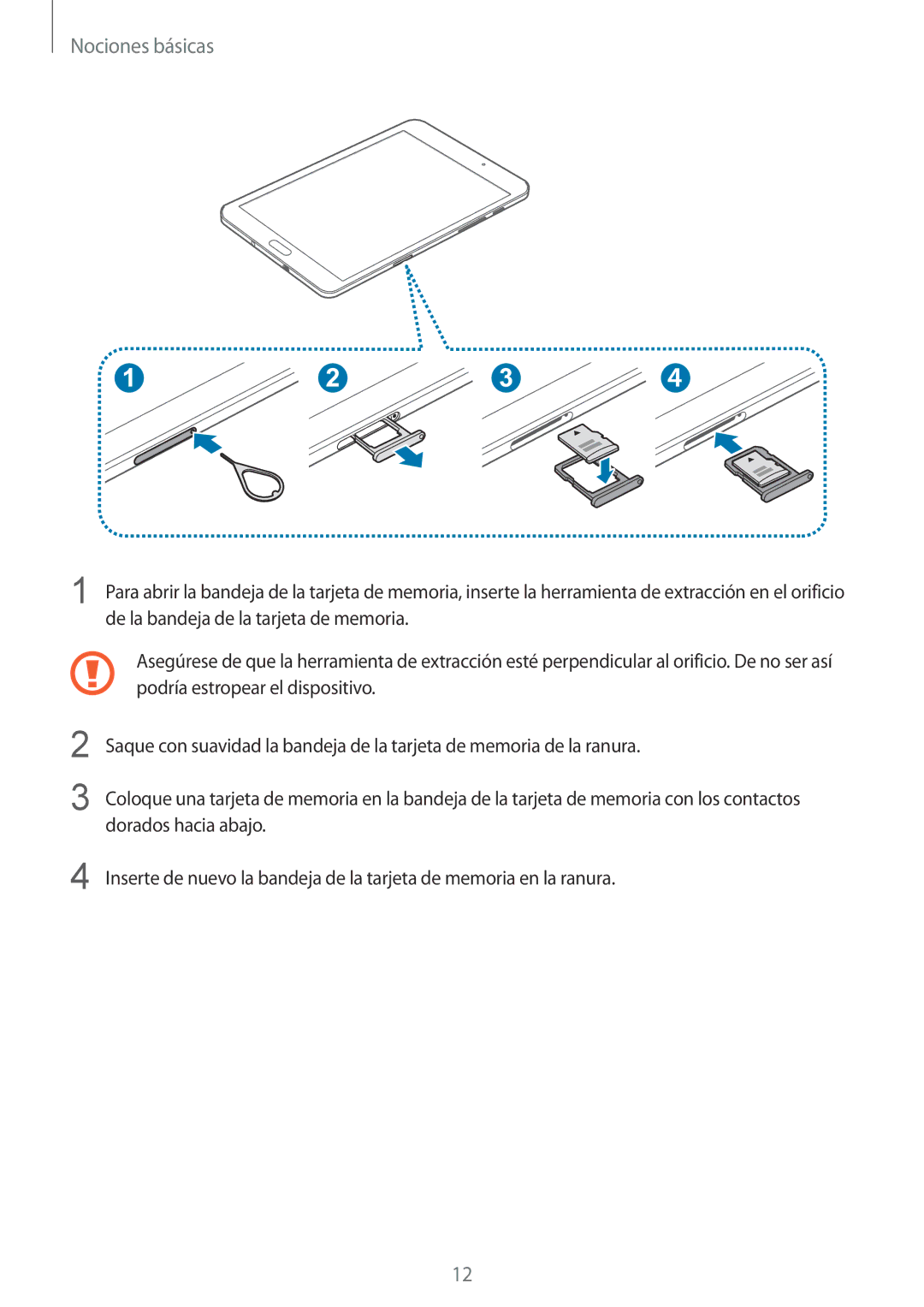 Samsung SM-T710NZKEPHE, SM-T710NZWEPHE manual Nociones básicas 