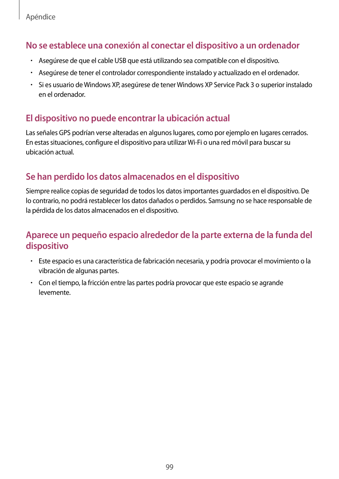 Samsung SM-T710NZWEPHE, SM-T710NZKEPHE manual El dispositivo no puede encontrar la ubicación actual 