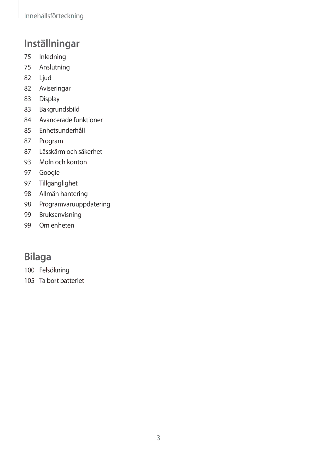 Samsung SM-T813NZWENEE, SM-T713NZWENEE, SM-T813NZKENEE, SM-T713NZKENEE manual Bilaga 