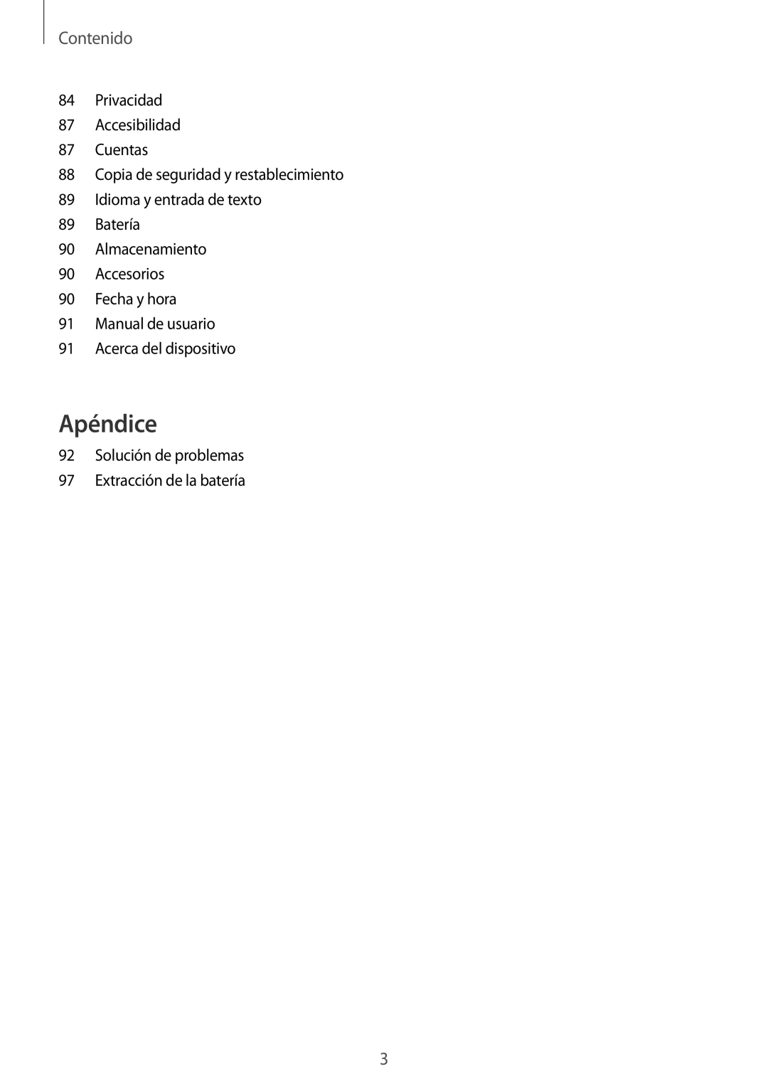 Samsung SM-T713NZKEPHE, SM-T713NZWEPHE, SM-T813NZKEPHE, SM-T813NZWEPHE manual Apéndice 