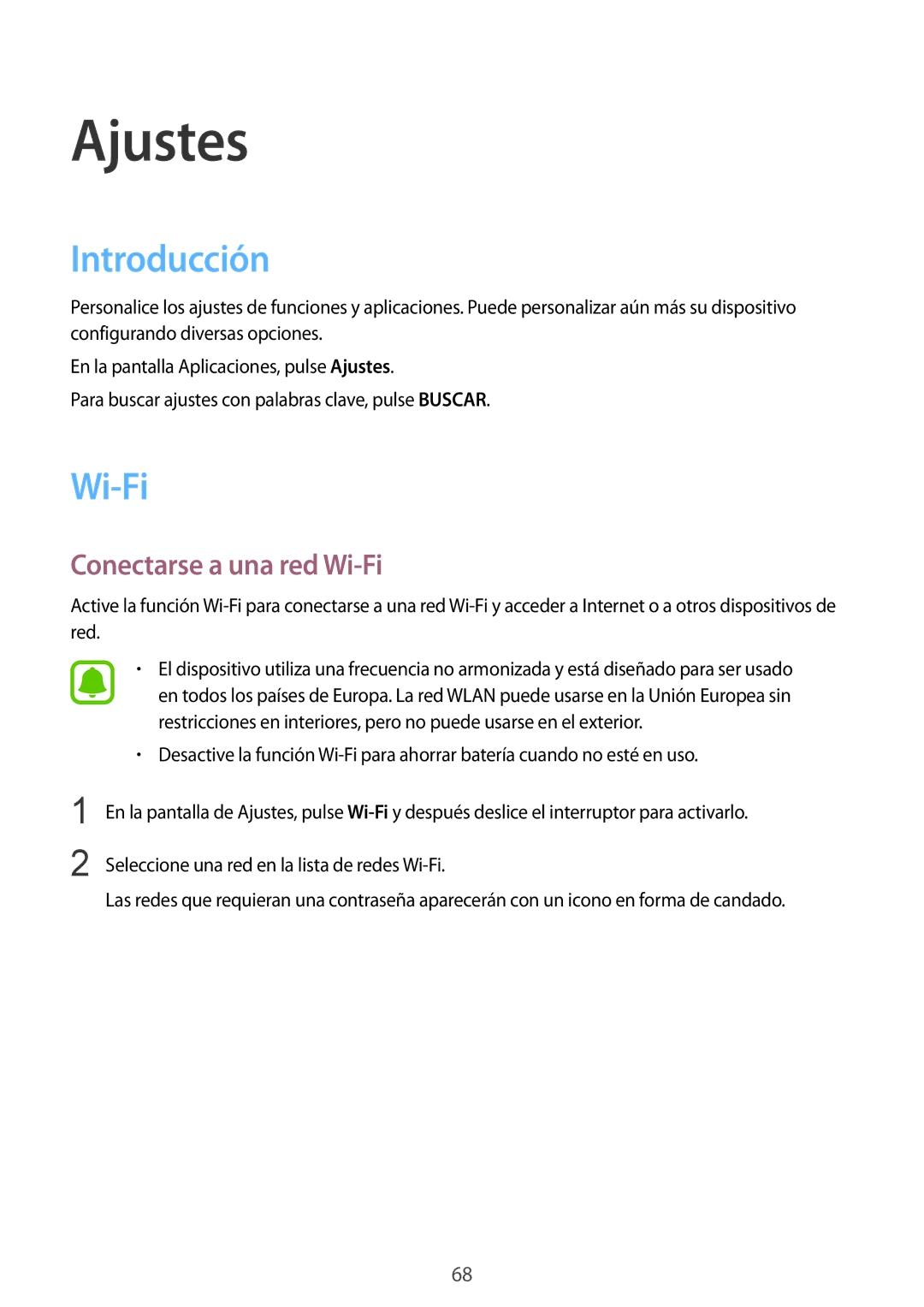 Samsung SM-T713NZWEPHE, SM-T813NZKEPHE, SM-T813NZWEPHE, SM-T713NZKEPHE manual Introducción, Conectarse a una red Wi-Fi 