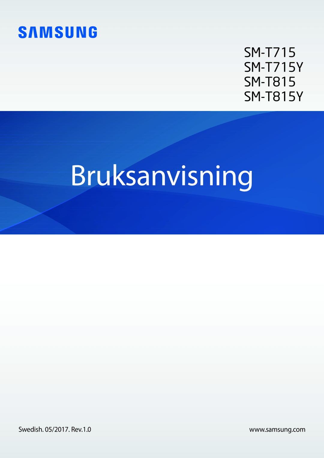 Samsung SM-T715NZWENEE manual Bruksanvisning, Swedish /2015. Rev.1.0 