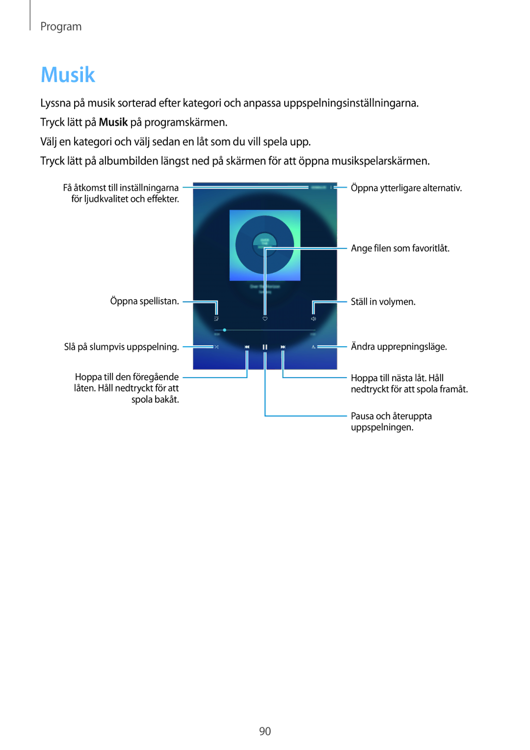 Samsung SM-T715NZWENEE, SM-T815NZWENEE manual Musik 