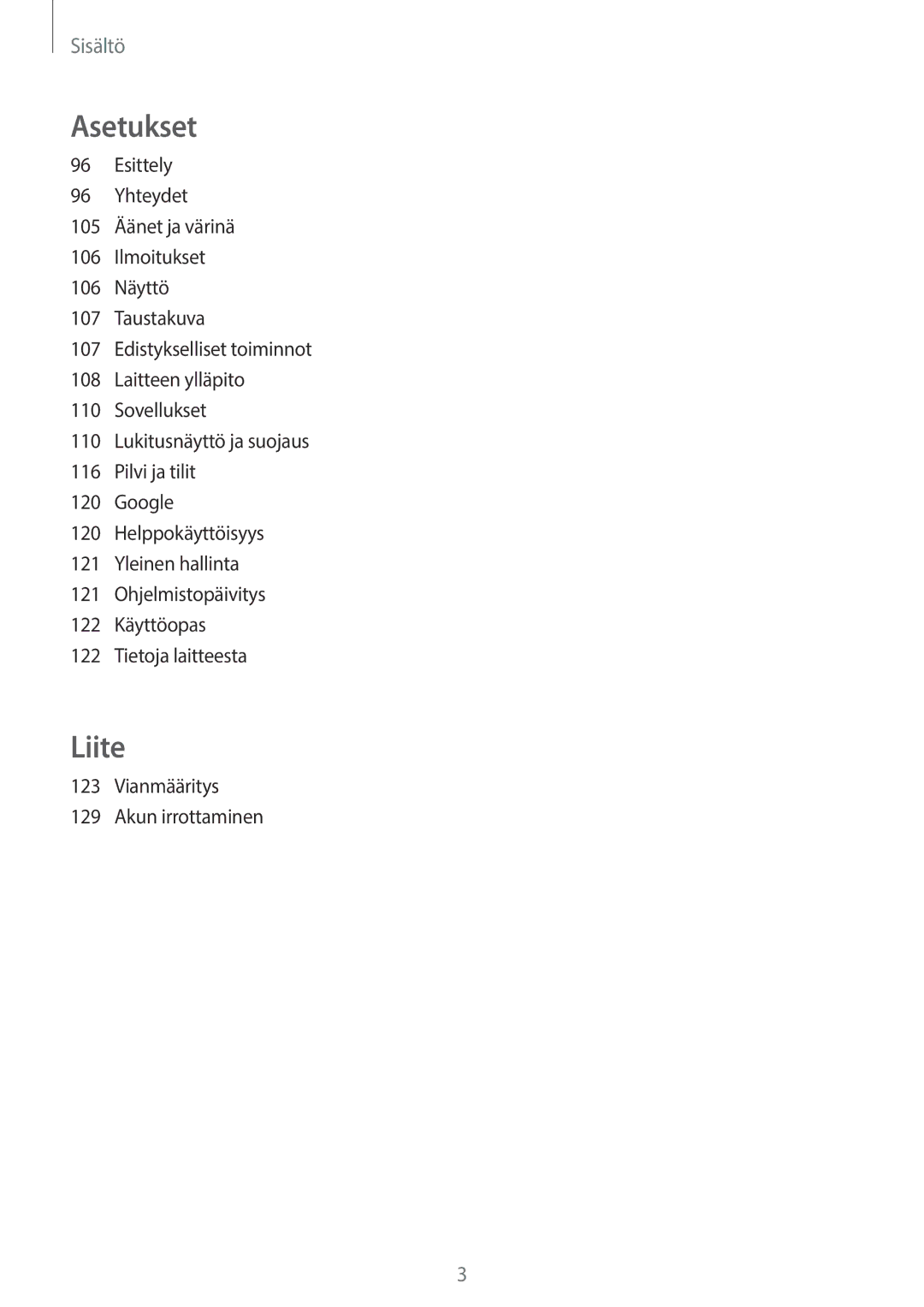 Samsung SM-T815NZWENEE, SM-T715NZWENEE manual Liite 