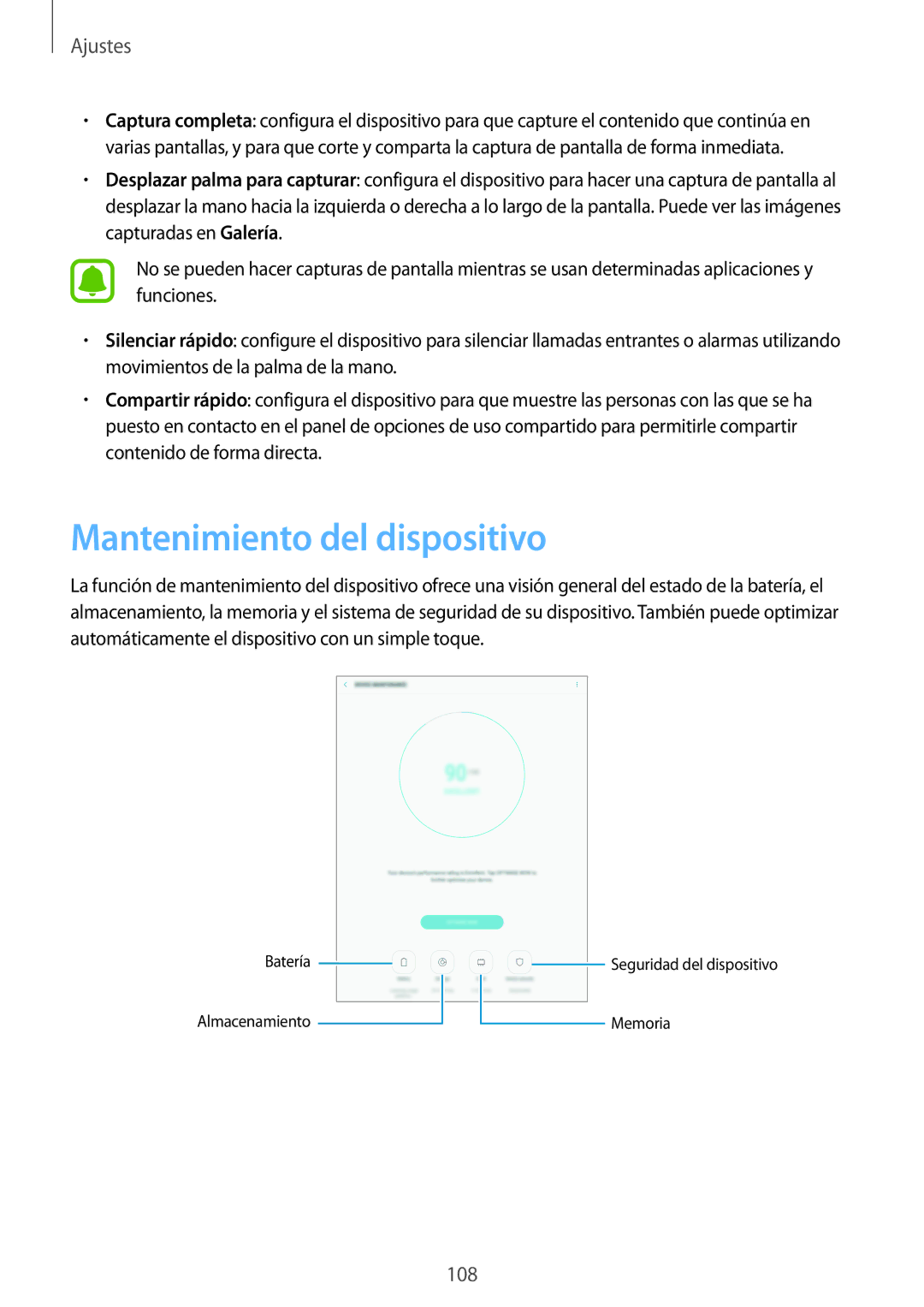 Samsung SM-T715NZWEPHE, SM-T815NZWEPHE, SM-T815NZKEPHE manual Mantenimiento del dispositivo 