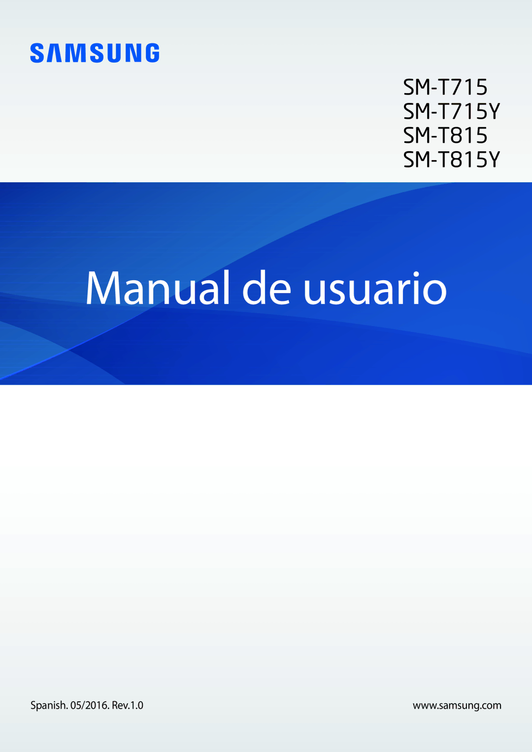 Samsung SM-T815NZWEPHE, SM-T715NZWEPHE, SM-T815NZKEPHE manual Manual de usuario 