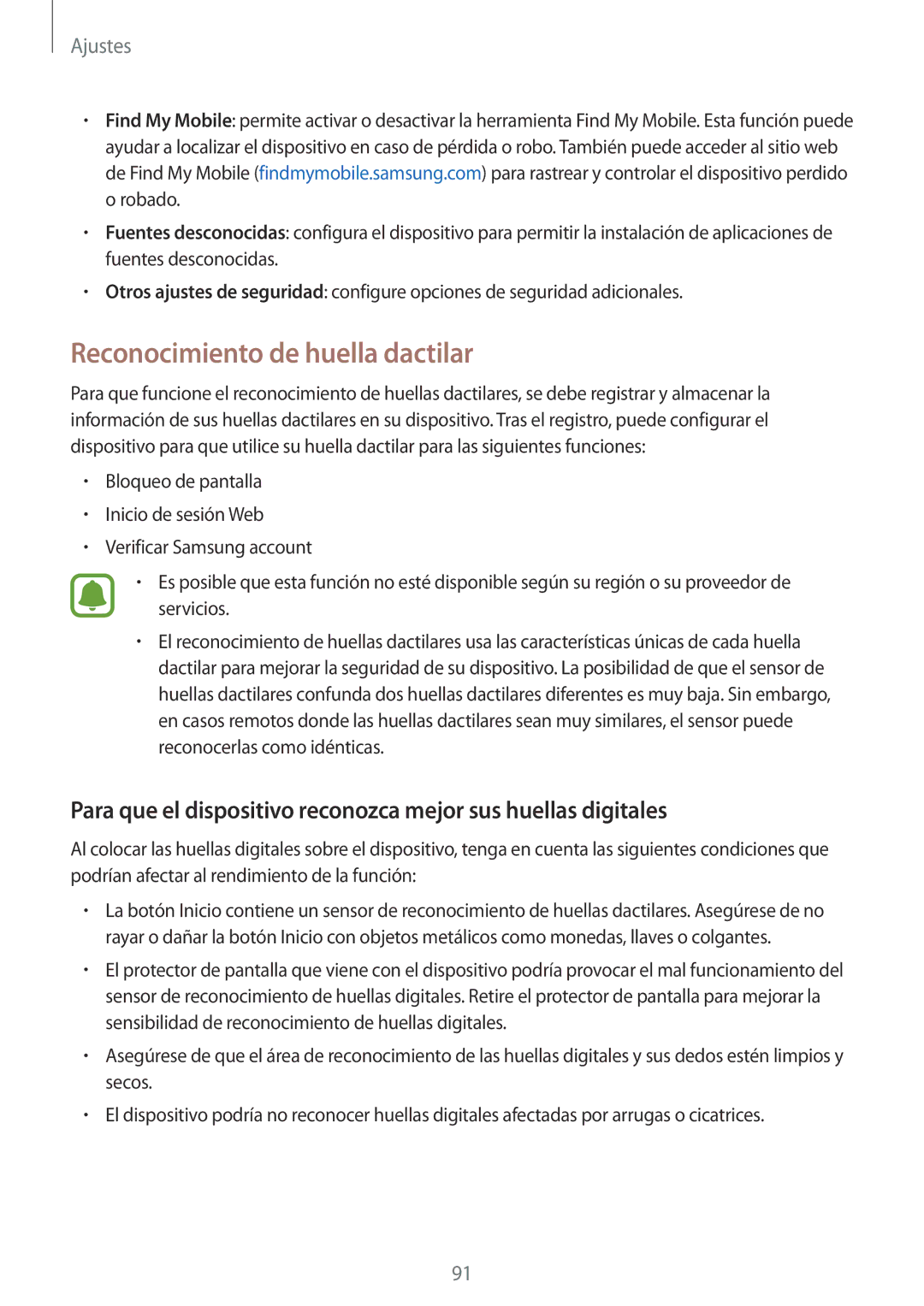 Samsung SM-T715NZWEPHE manual Reconocimiento de huella dactilar 