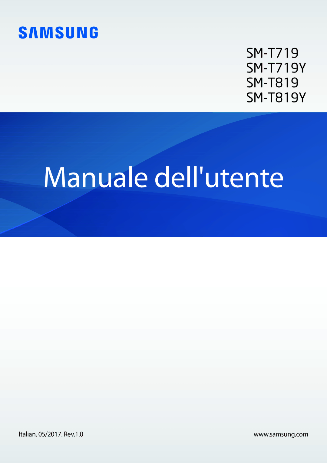 Samsung SM-T819NZKEITV, SM-T719NZDEITV, SM-T719NZKEITV, SM-T819NZDEITV manual Manuale dellutente 