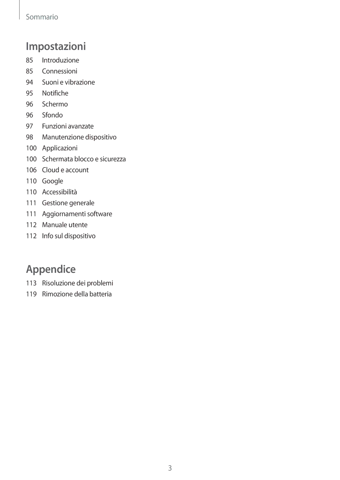 Samsung SM-T819NZDEITV, SM-T719NZDEITV, SM-T819NZKEITV, SM-T719NZKEITV manual Appendice 