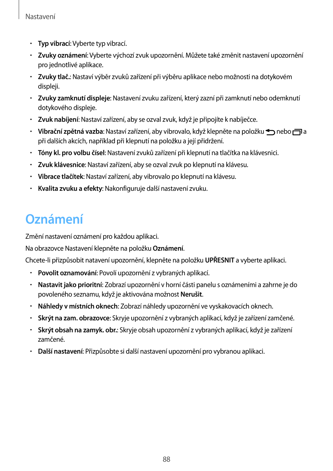 Samsung SM-T719NZKEXEZ, SM-T819NZKEXEZ manual Oznámení 