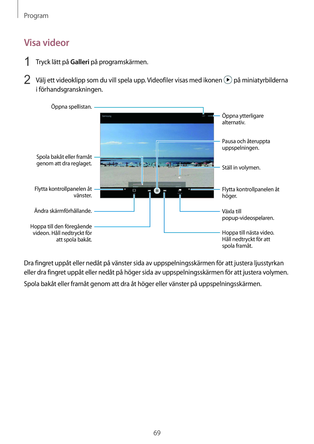 Samsung SM-T719NZKENEE, SM-T719NZWENEE manual Visa videor 