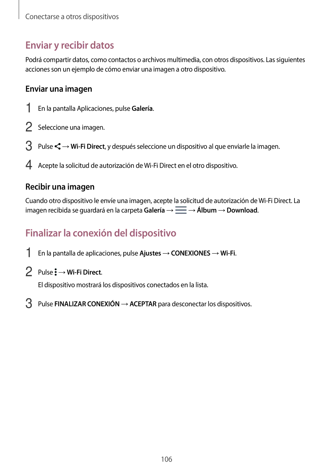 Samsung SM-T800NTSAPHE, SM-T800NHAAATO, SM-T800NTSATPH, SM-T800NZWATPH, SM-T800NZWAXEO Finalizar la conexión del dispositivo 