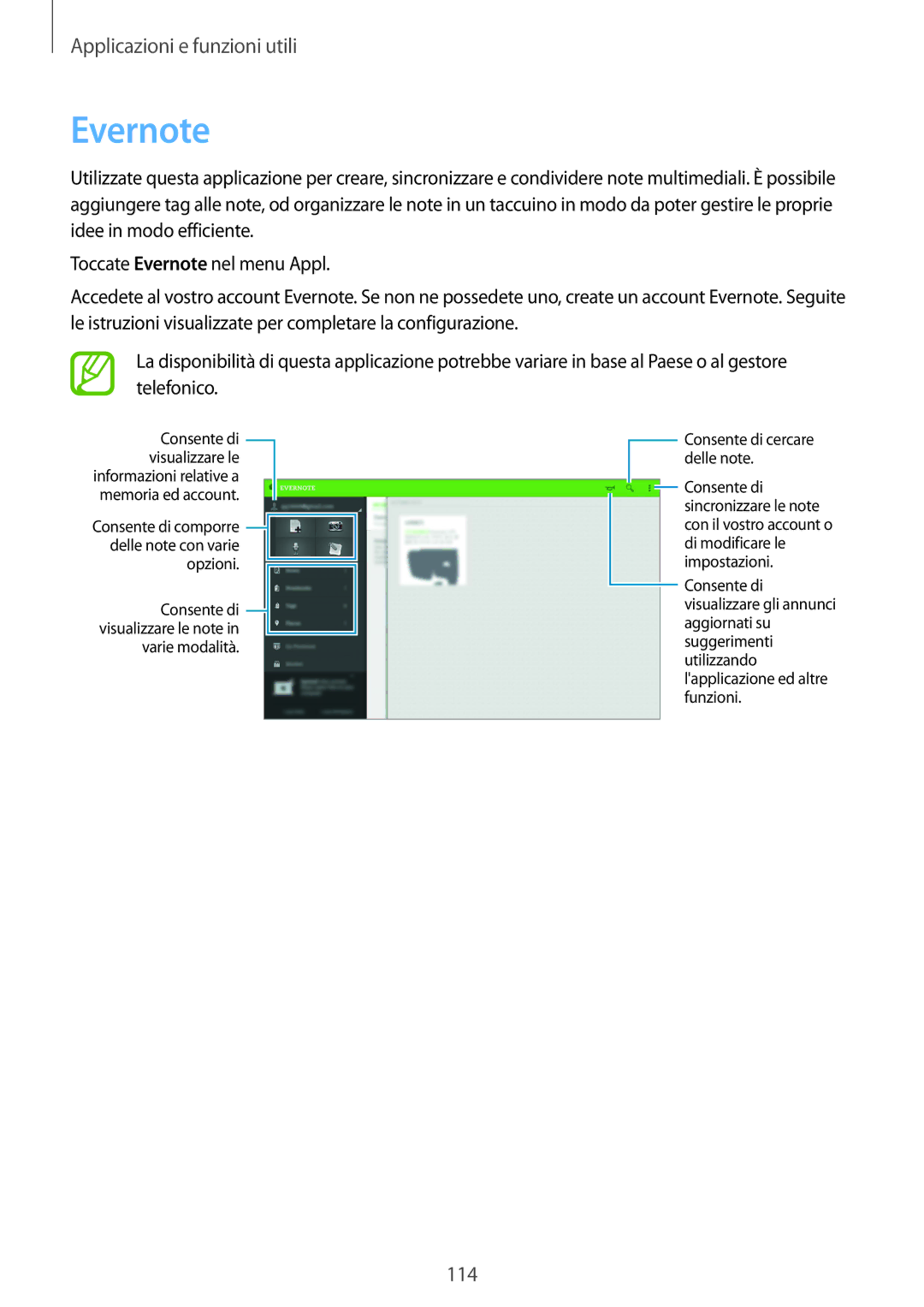 Samsung SM-T800NHAADBT, SM-T800NZWADBT, SM-T800NZWATUR, SM-T800NTSAITV, SM-T800NZWAXEO, SM-T800NTSAAUT, SM-T800NZWAAUT Evernote 