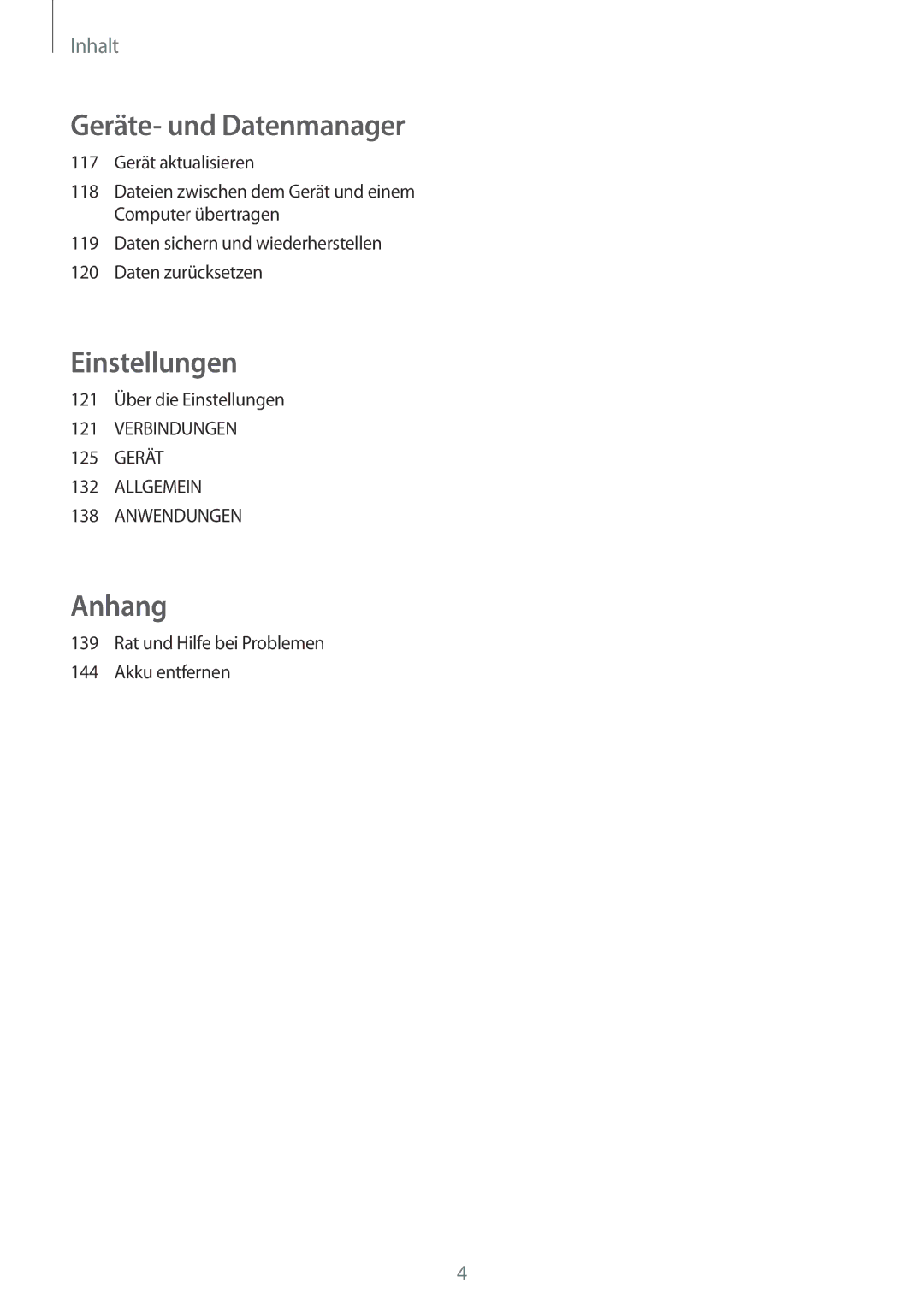 Samsung SM-T700NTSADBT, SM-T800NZWAEUR, SM-T700NZWAXEO, SM-T700NZWASEB, SM-T700NZWADBT, SM-T800NTSAATO manual Einstellungen 