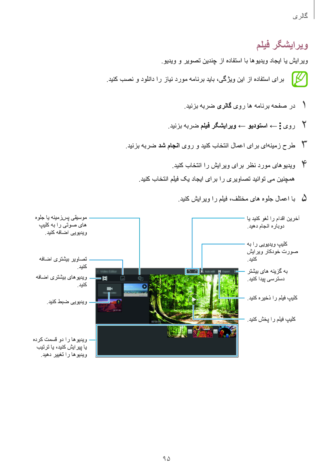 Samsung SM-T805NTSAAFR, SM-T805NTSAEGY, SM-T805NTSAKSA, SM-T805NTSATHR manual دینزب هبرض ملیف رگشیاریو ← ویدوتسا ← یور2 