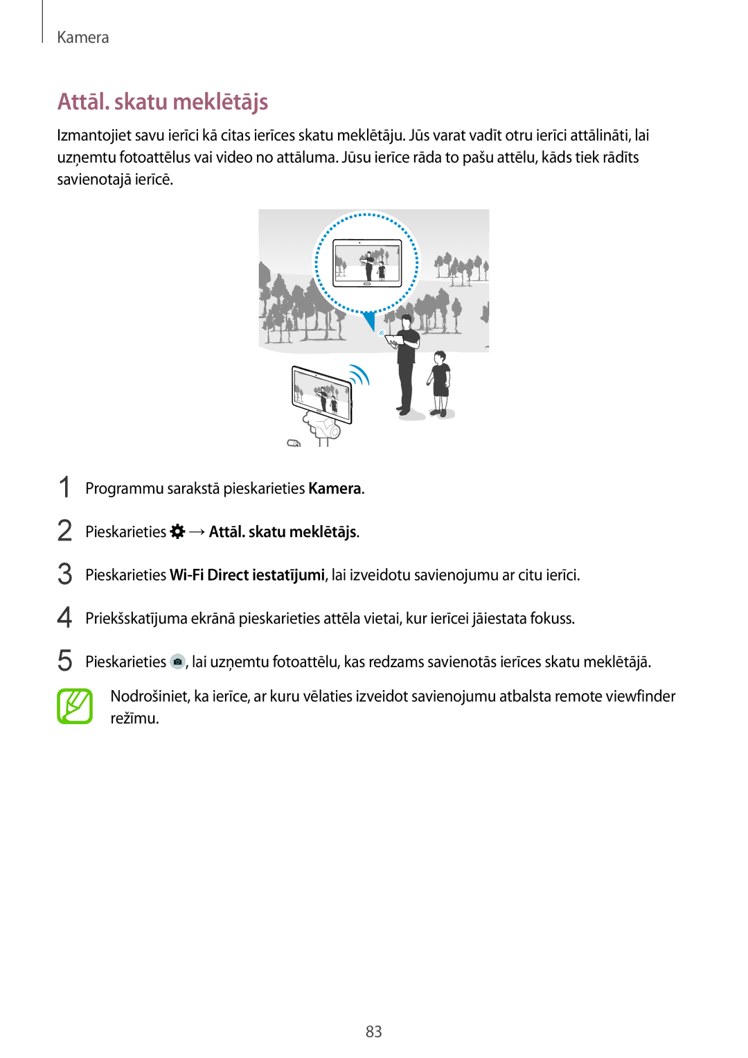 Samsung SM-T805NHAASEB, SM-T805NZWASEB, SM-T805NTSASEB manual Pieskarieties →Attāl. skatu meklētājs 