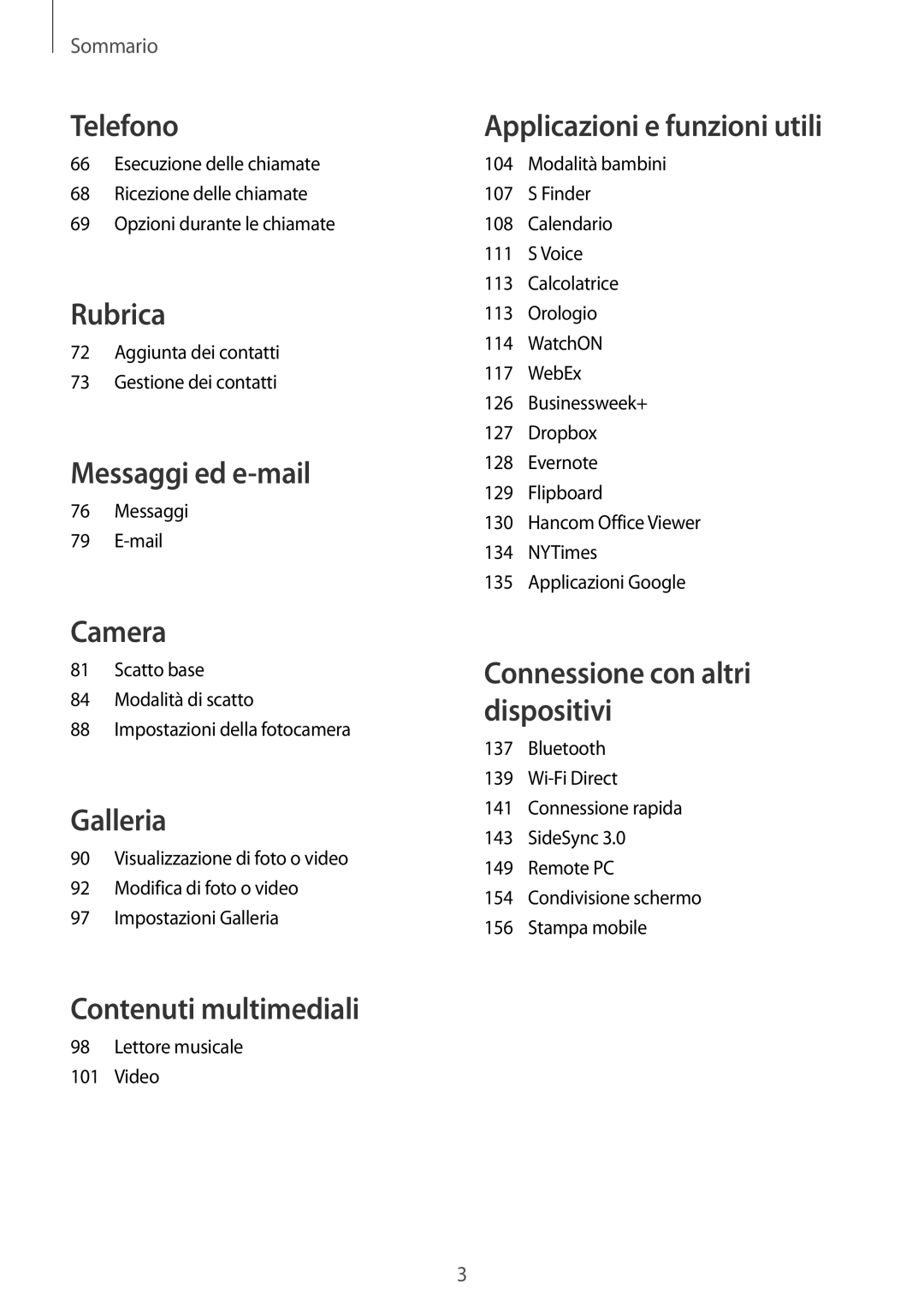 Samsung SM-T805NZWAHUI, SM-T805NZWAXEO, SM-T805NTSAITV, SM-T805NZWAITV, SM-T805NTSAOMN, SM-T805NTSATIM manual Telefono 