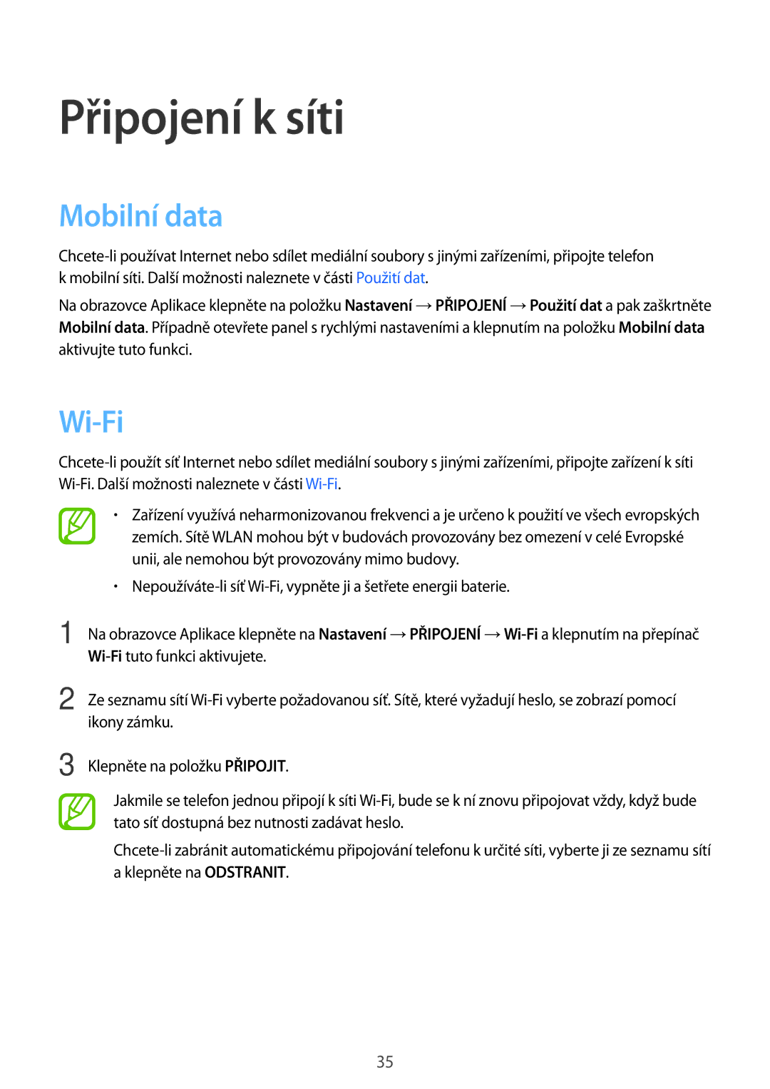 Samsung SM-T805NZWAEUR, SM-T805NZWAXEO, SM-T805NZWAATO, SM-T805NTSAATO, SM-T805NTSAXEH Připojení k síti, Mobilní data, Wi-Fi 