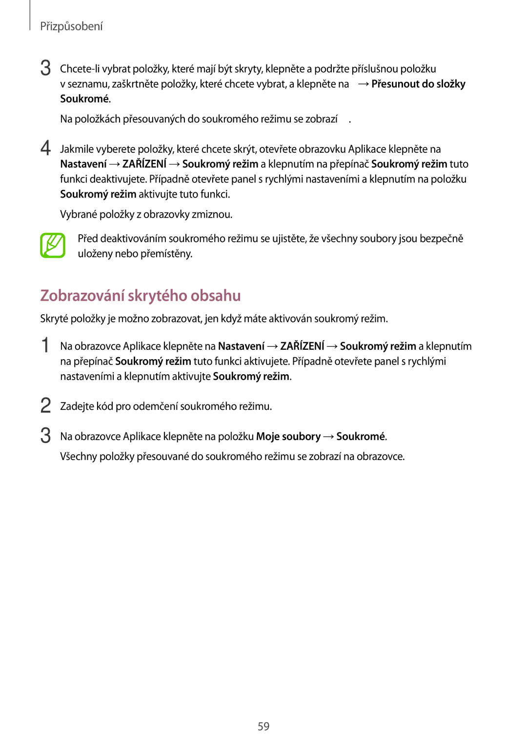 Samsung SM-T805NTSATMH, SM-T805NZWAXEO, SM-T805NZWAATO, SM-T805NTSAATO, SM-T805NZWAEUR manual Zobrazování skrytého obsahu 