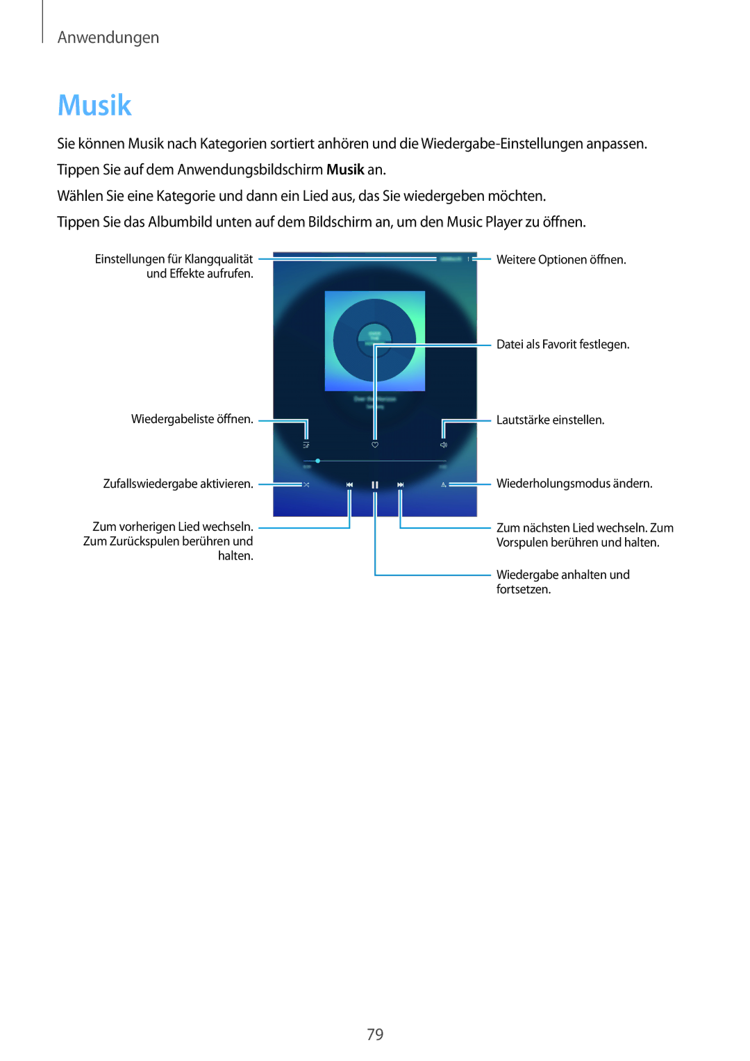 Samsung SM-T810NZWEDBT, SM-T810NZKEDBT, SM-T810NZDEDBT manual Musik 